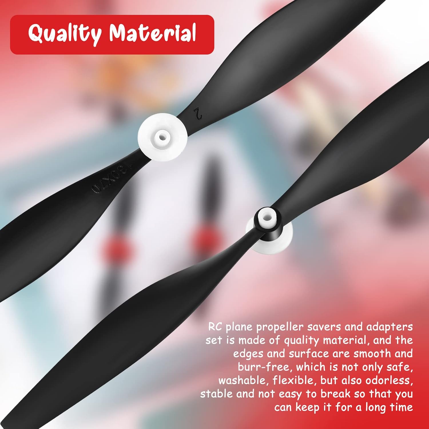 6 Sets Spare Rc Plane Propellers Airplane Carbon Fiber Nose Cone Compatible with Tr-p51 4 Channel Remote Control Propeller Savers and Adapter - - Image 5