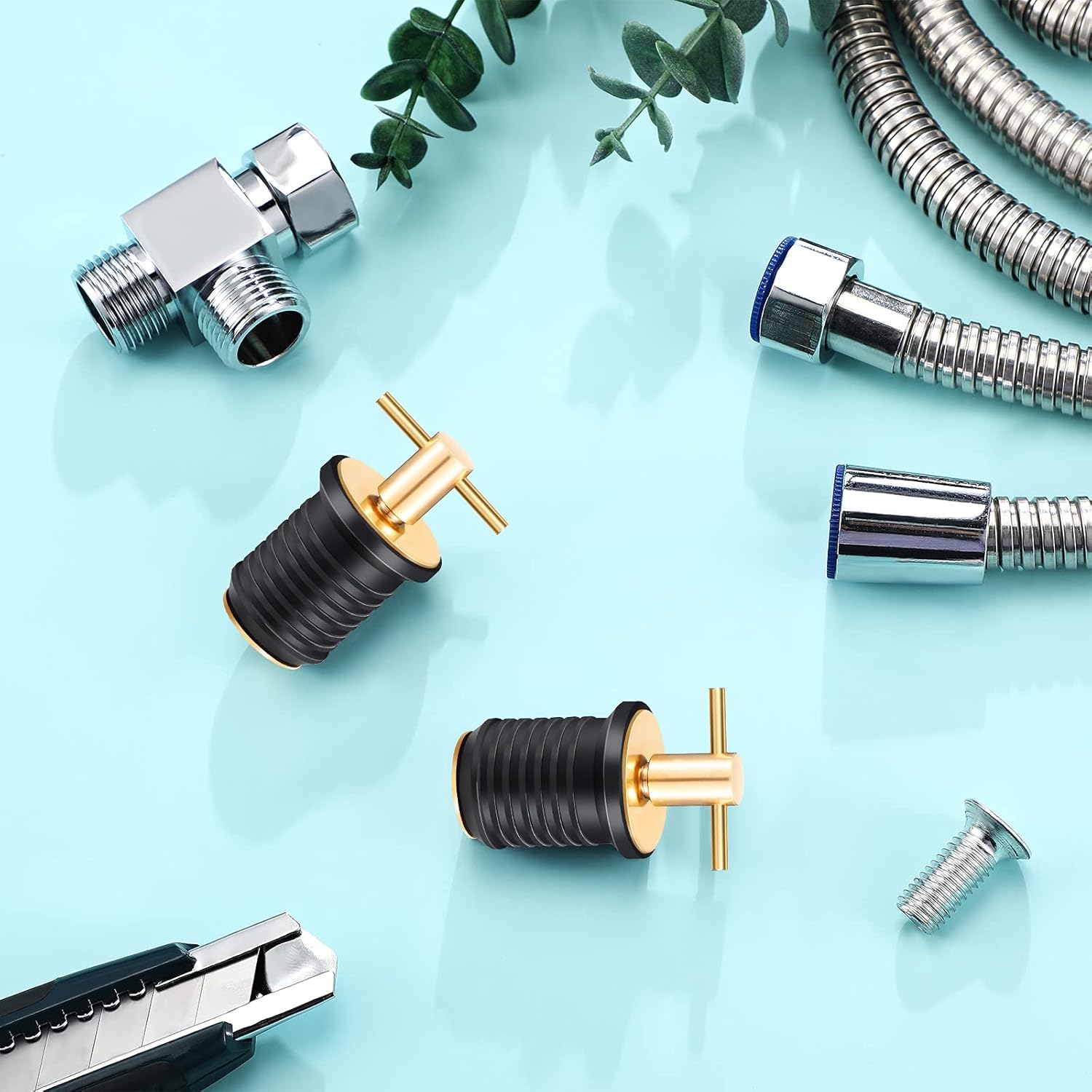 2 Pcs T-Handle Boat Drain Plug Brass Snap for Marine 1 Inch - - Image 6