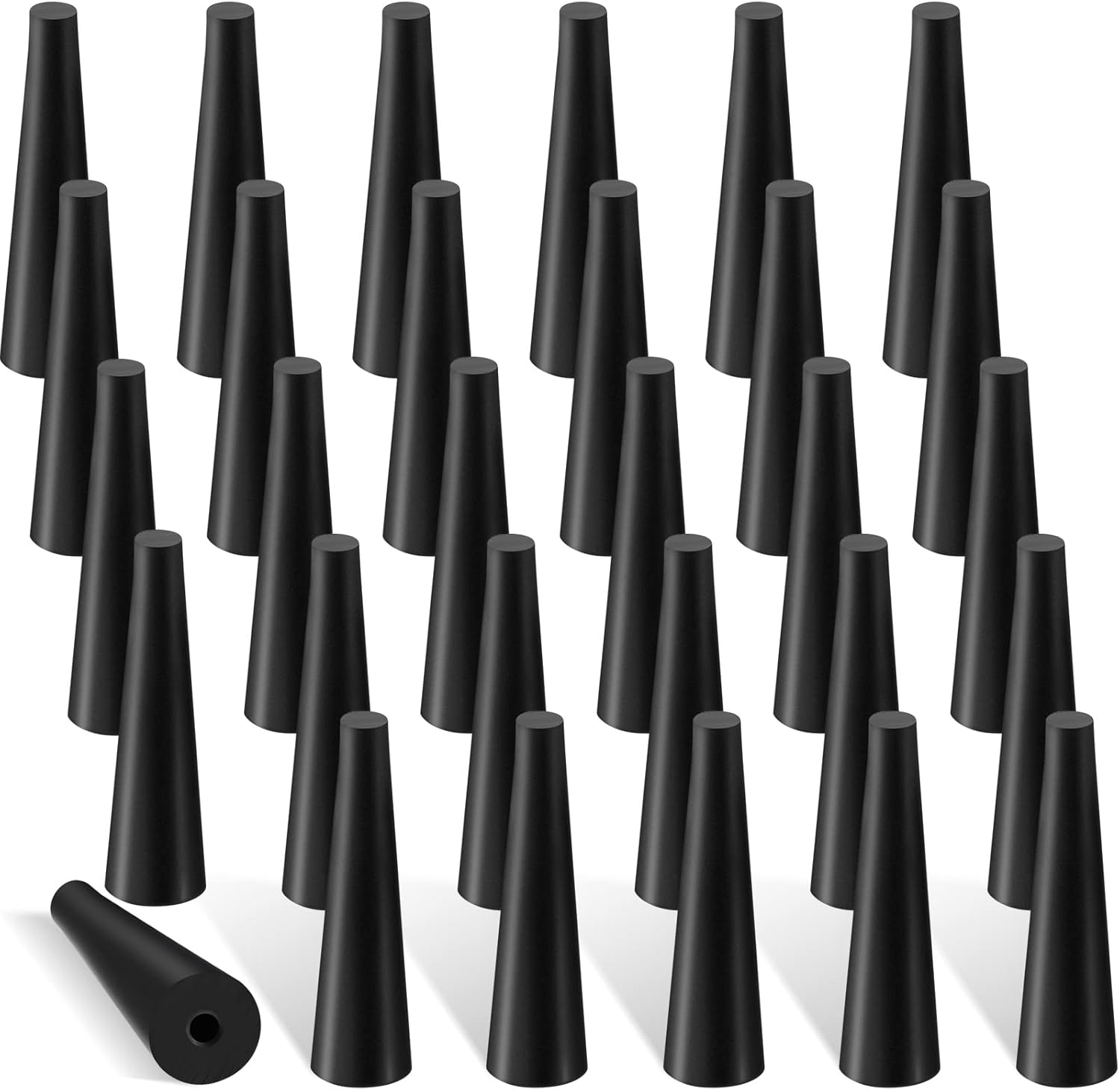 60 Pcs Pool Solar Panels Repair Plugs Heater Kit for Swimming Panels, Black (0.250) - 0.250