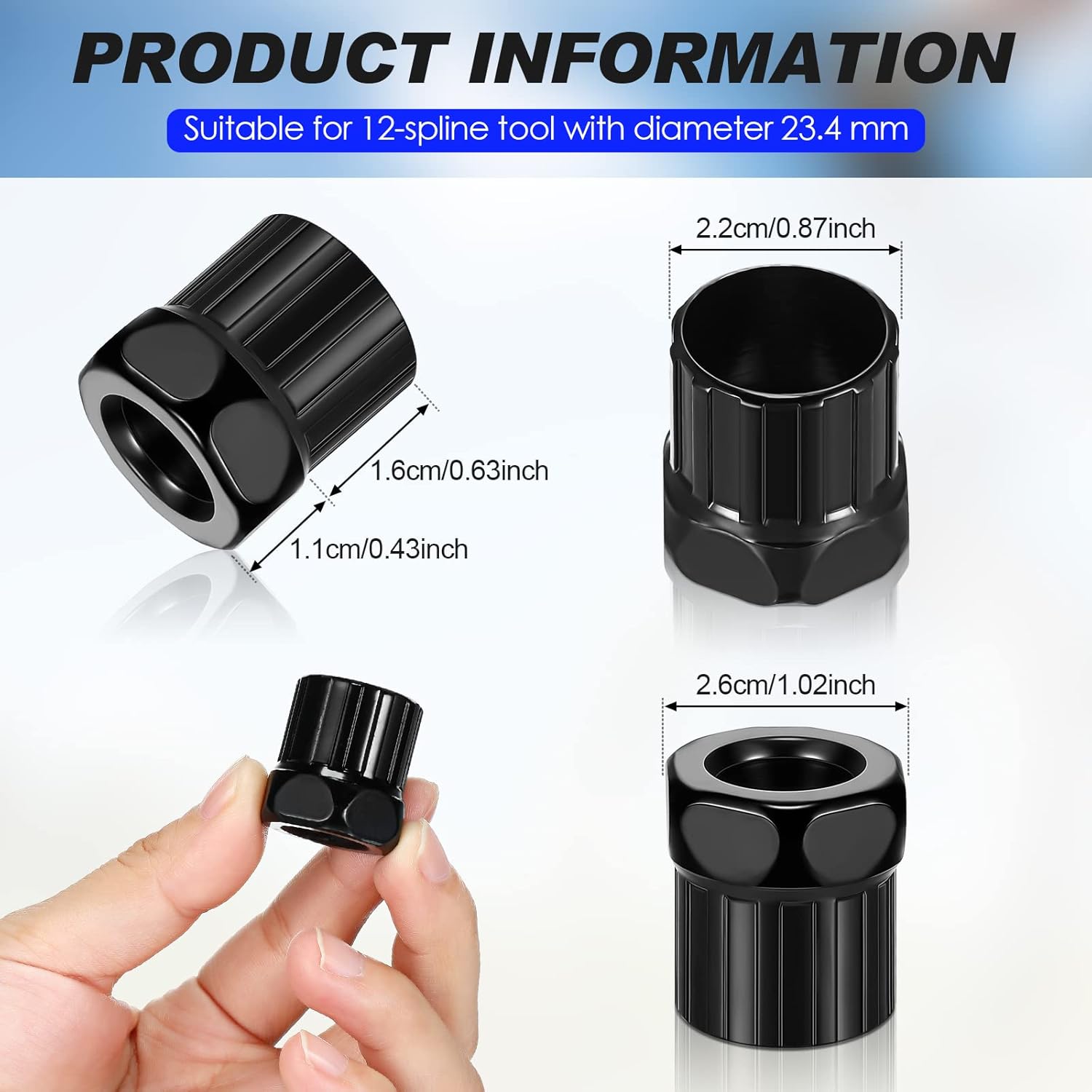 6 Pcs Bike Freewheel Remover Mountain Cassette Removal Tool Black Lockring for Repairing - - Image 2
