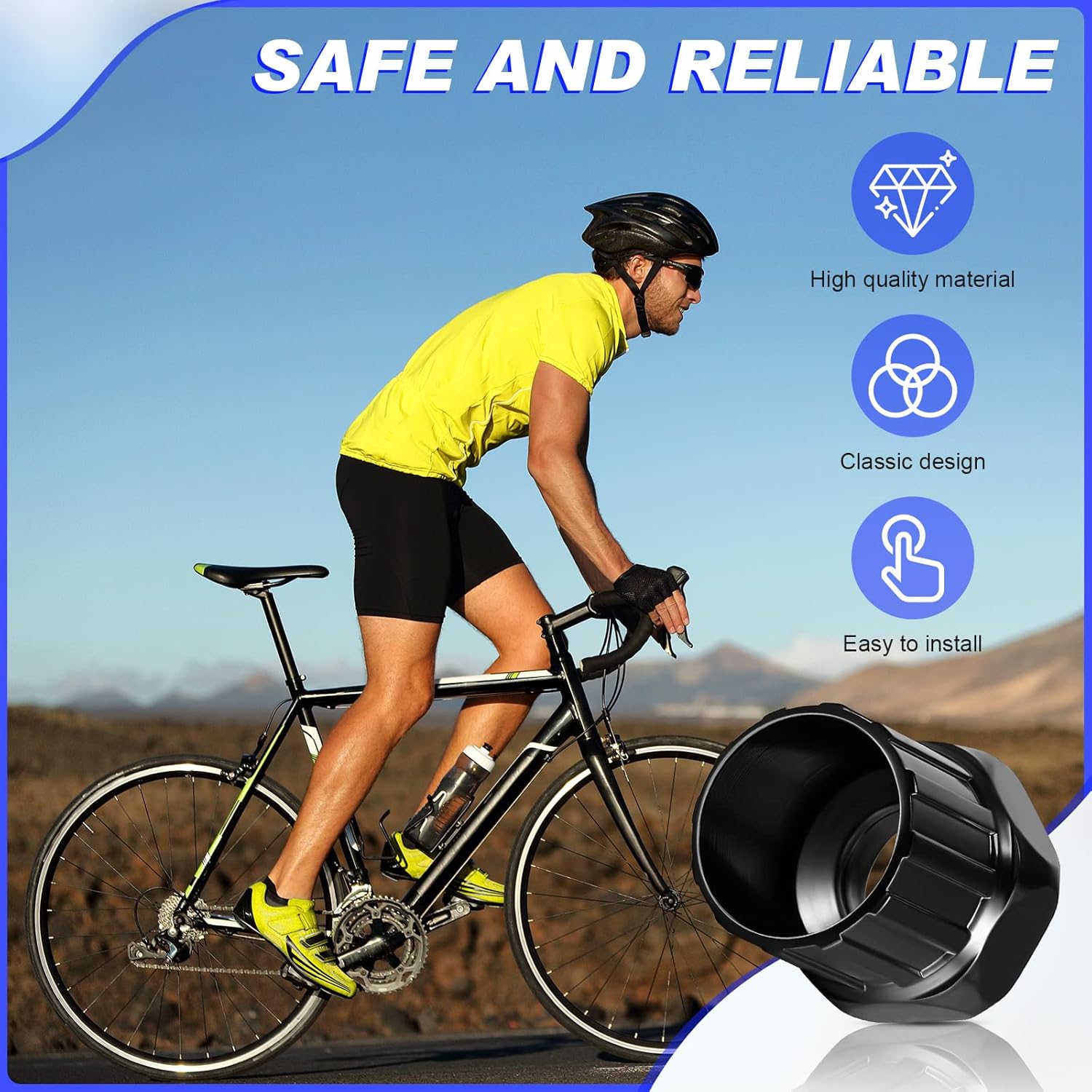 6 Pcs Bike Freewheel Remover Mountain Cassette Removal Tool Black Lockring for Repairing - - Image 3
