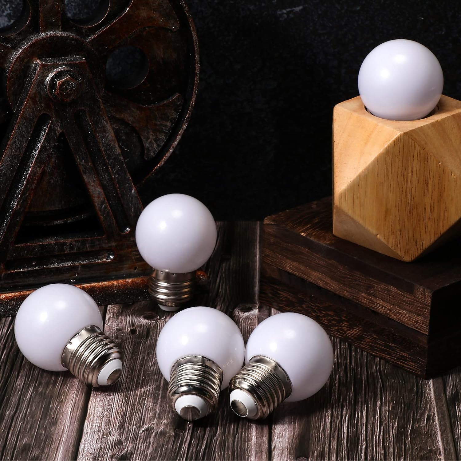 LED Night Light Bulb 1 Watt Low Wattage Bulbs 7.5 Equivalent 4511220 Lighting S11 White Lightbulb Small Globe with E26 Medium Base G45 2700k Not Dimmable for Outdoor Christmas, 8 Pieces - - Image 5