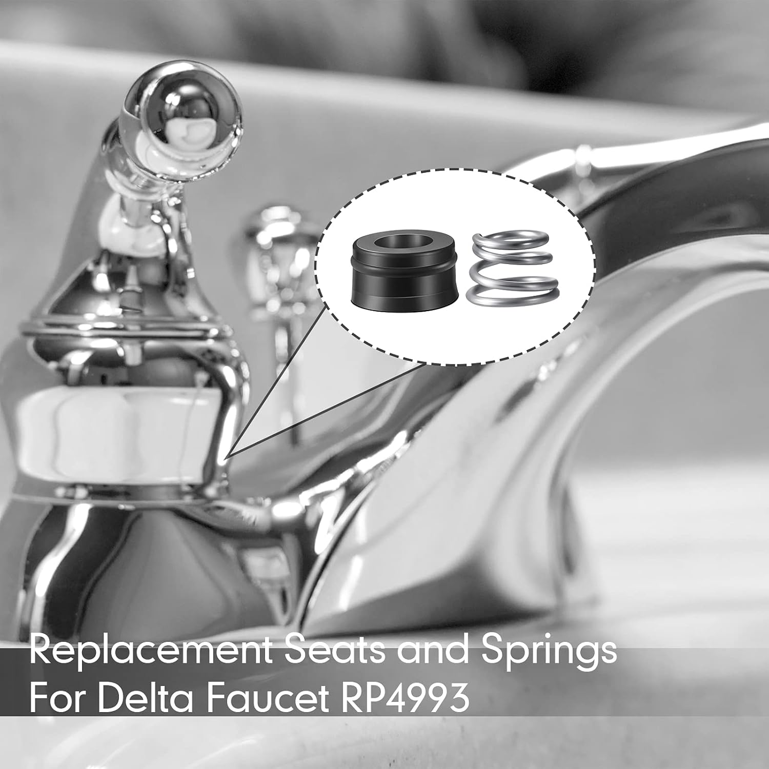 36 Pairs RP4993 Replacement Seats and Springs Faucet Repair Kit Rp4993 Compatible with Rod Replacement, Black - - Image 6