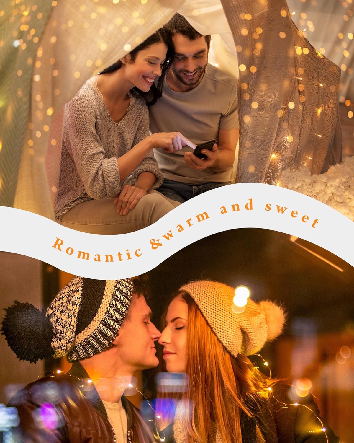 7ft 20 Fairy Lights Battery Operated [3 Styles], LED String Bulk Waterproof for Christmas Mason Jars Wedding Engagement Party Decorations Table Centerpiece(Warm,50 Pack) Warm - - Image 3
