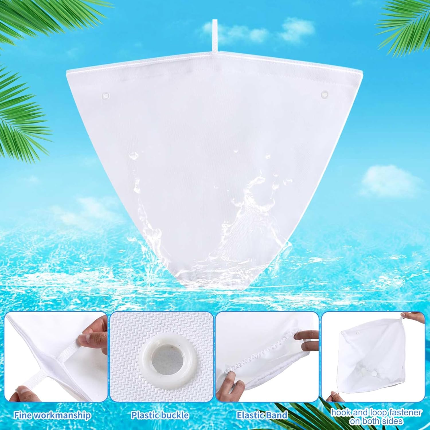 4 Pcs Pool Cleaner Fine Filter Bag Spa Part Replacement Compatible with Aquabot Products 8114 Wheeled Cleaners S2-40 S2-50 Pura 4X 5X S2-4x S2-4xi S2-5x - - Image 2