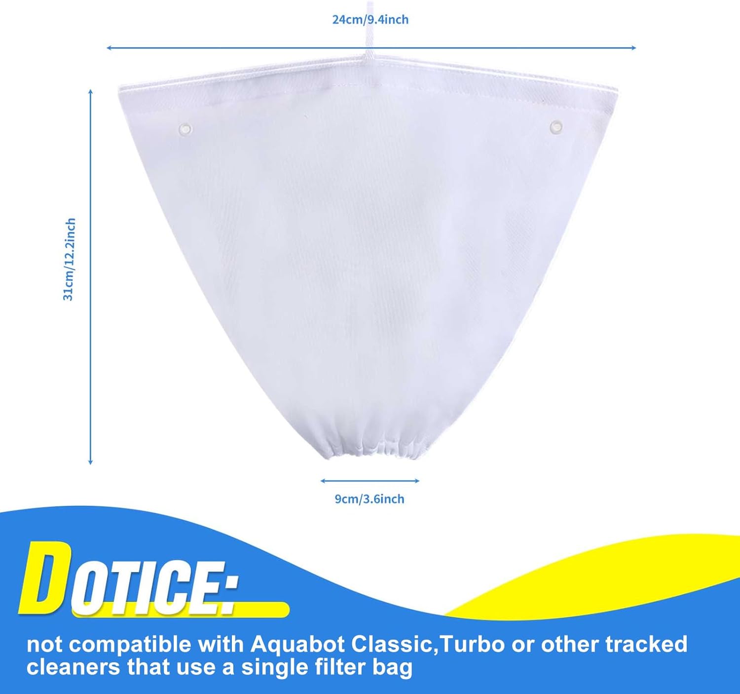 4 Pcs Pool Cleaner Fine Filter Bag Spa Part Replacement Compatible with Aquabot Products 8114 Wheeled Cleaners S2-40 S2-50 Pura 4X 5X S2-4x S2-4xi S2-5x - - Image 3