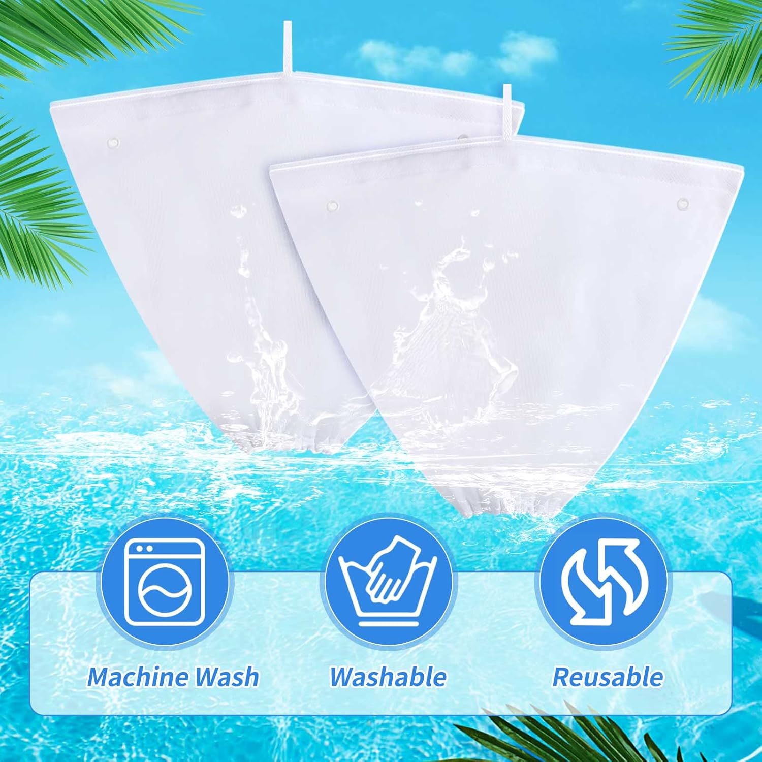 4 Pcs Pool Cleaner Fine Filter Bag Spa Part Replacement Compatible with Aquabot Products 8114 Wheeled Cleaners S2-40 S2-50 Pura 4X 5X S2-4x S2-4xi S2-5x - - Image 5