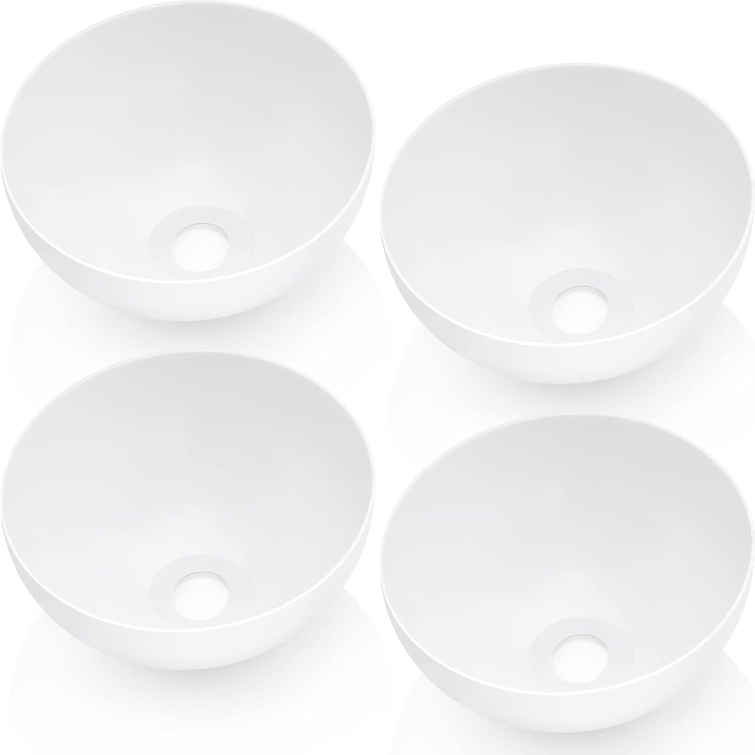 4 Packs Floor Lamp Shade 10 Inch Plastic Bowl Replacement White Lamps Shades Cover for Living Room Bedroom Upright - - Image 1