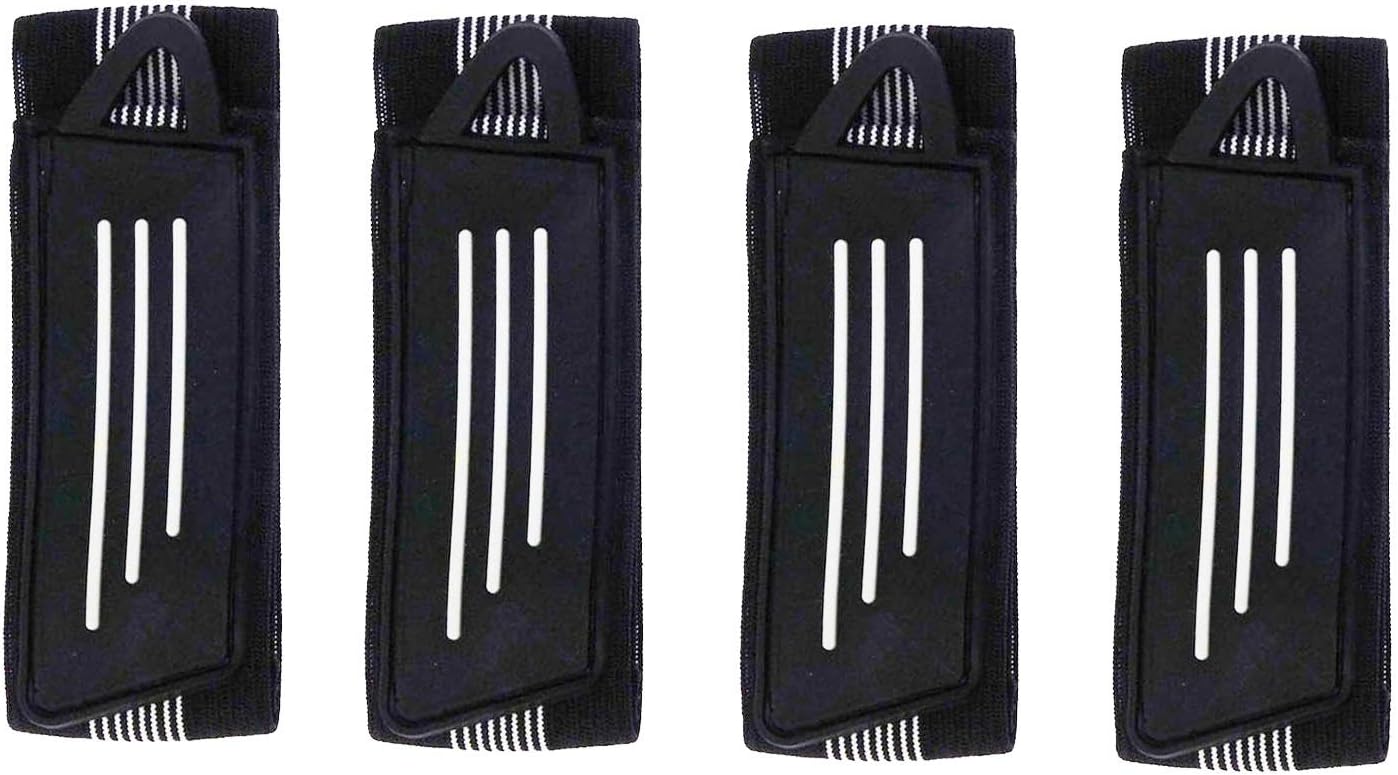 8 Pack Elastic Bike Bicycle Ankle Leg Riding Puttee Cycling Safety Bind Pant Bands Clip Strap Belt Fully Adjustable Cycling, Jogging, Camping (Black) - Image 4