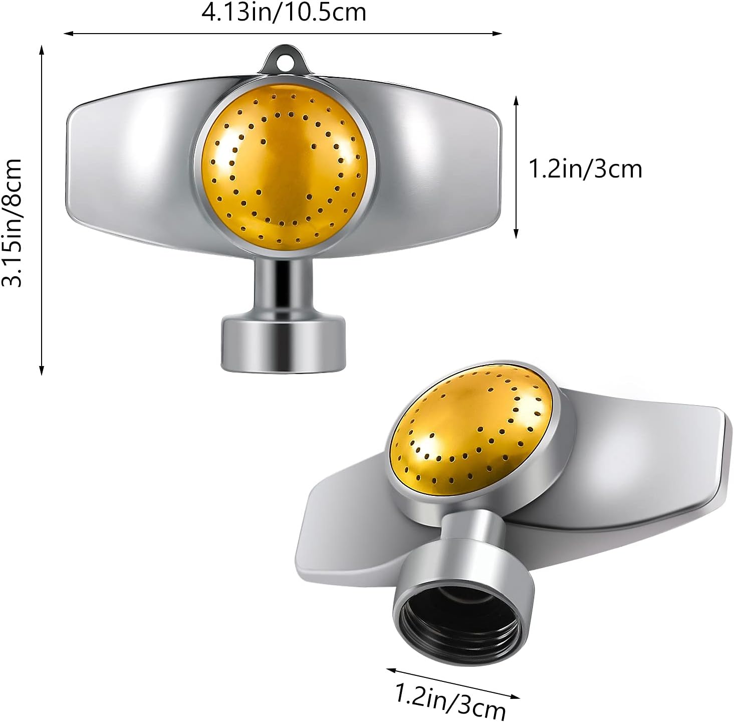 3 Pieces Metal Spot Sprinkler Circle Pattern 3/4 Inch Internal Thread Adjustable 360 Degree Square for Small Area Yard Lawn Garden Watering - - Image 2