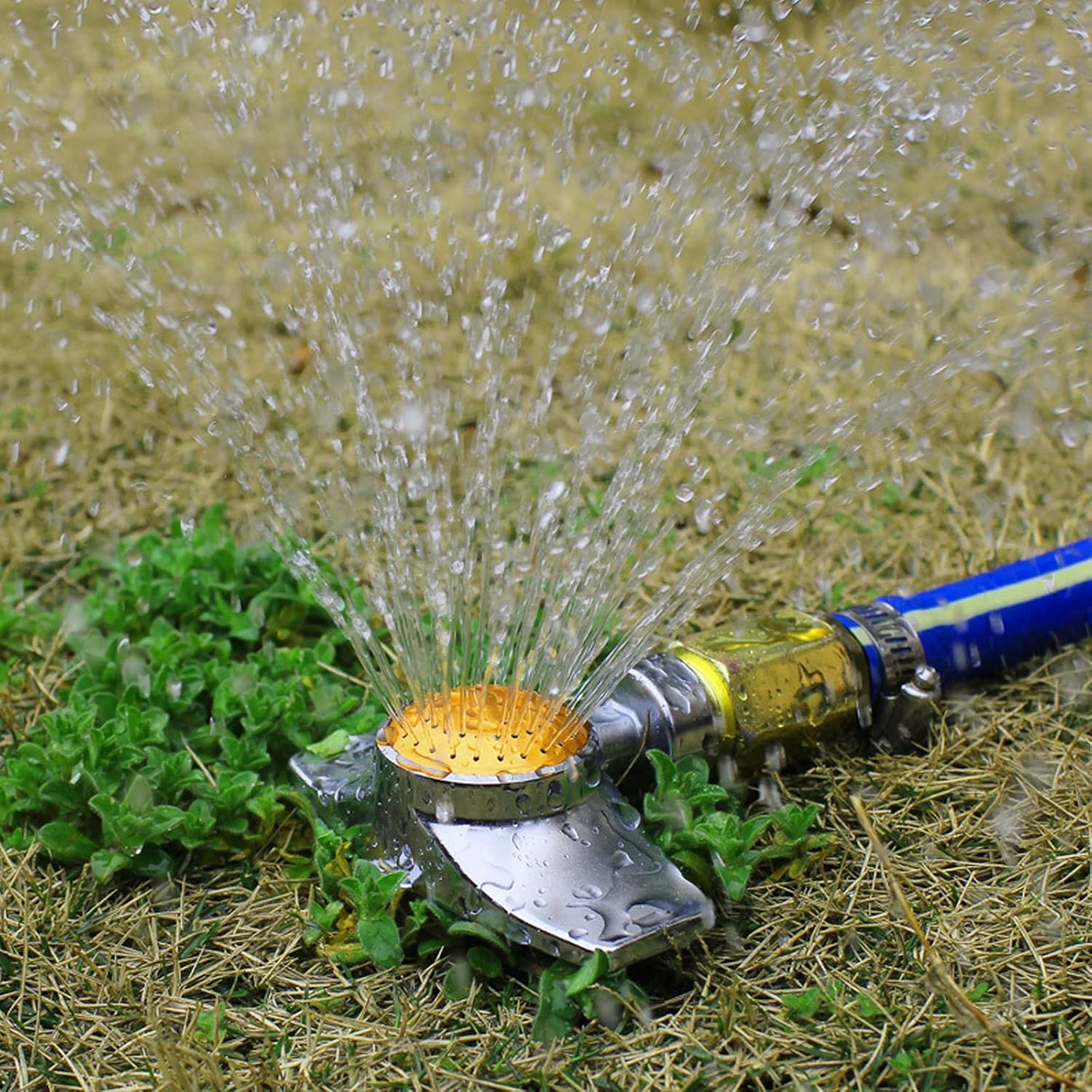 3 Pieces Metal Spot Sprinkler Circle Pattern 3/4 Inch Internal Thread Adjustable 360 Degree Square for Small Area Yard Lawn Garden Watering - - Image 6