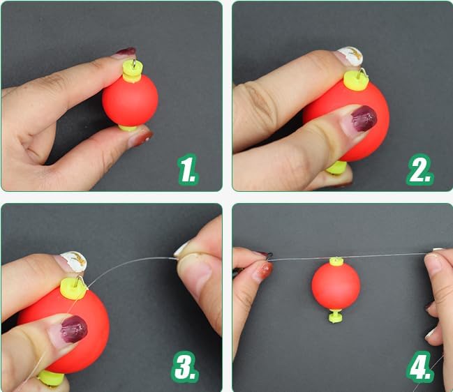 Fishing Bobber Slip Bobbers for Foam Snap Weighted Floats Set Tackle Accessories Supplies 10-Red - Image 5