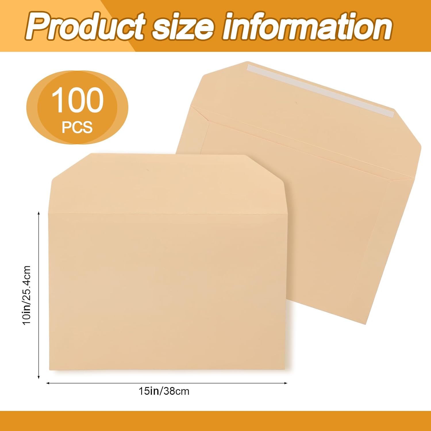 100 Pack Legal Size File Envelope 10