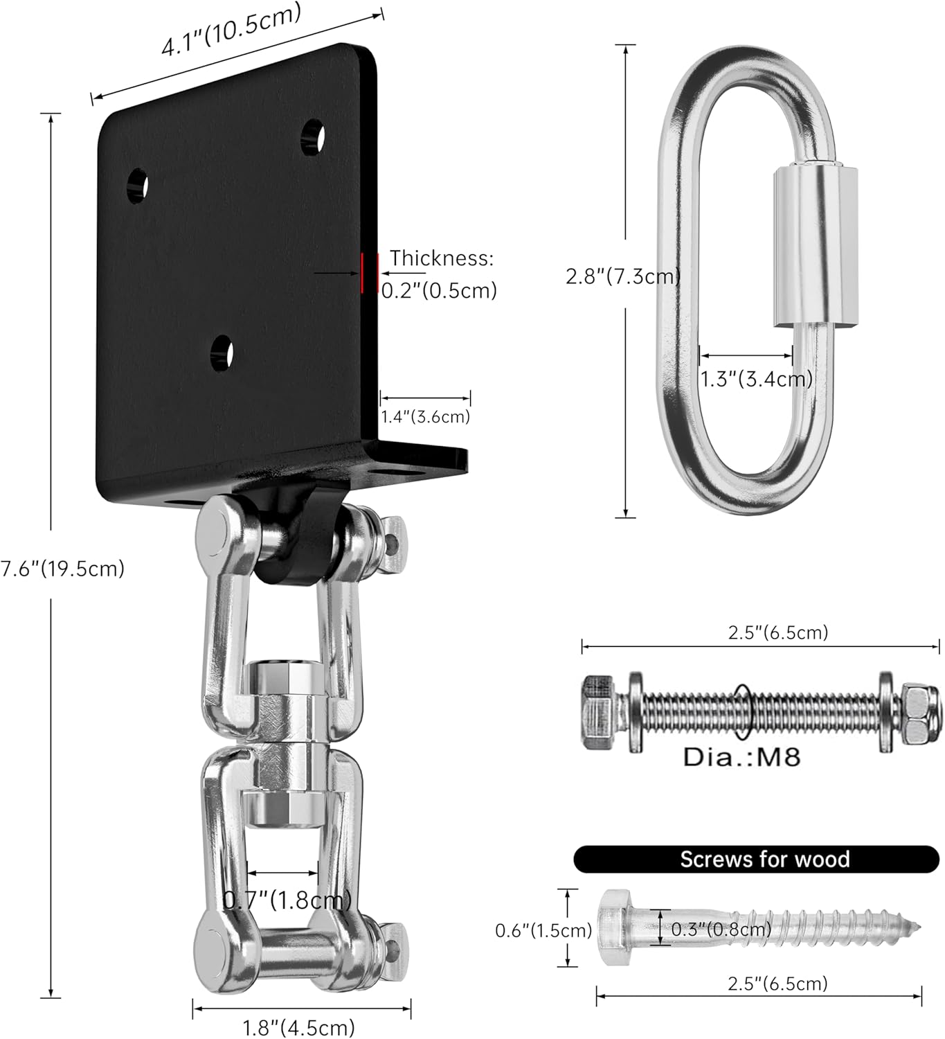 Heavy Bag Hanger for Beam Mount 360° Rotation Boxing Ceiling I-Beam Punching Hooks Fit Hanging Bags and Swings (700 LB Capacity) - - Image 2