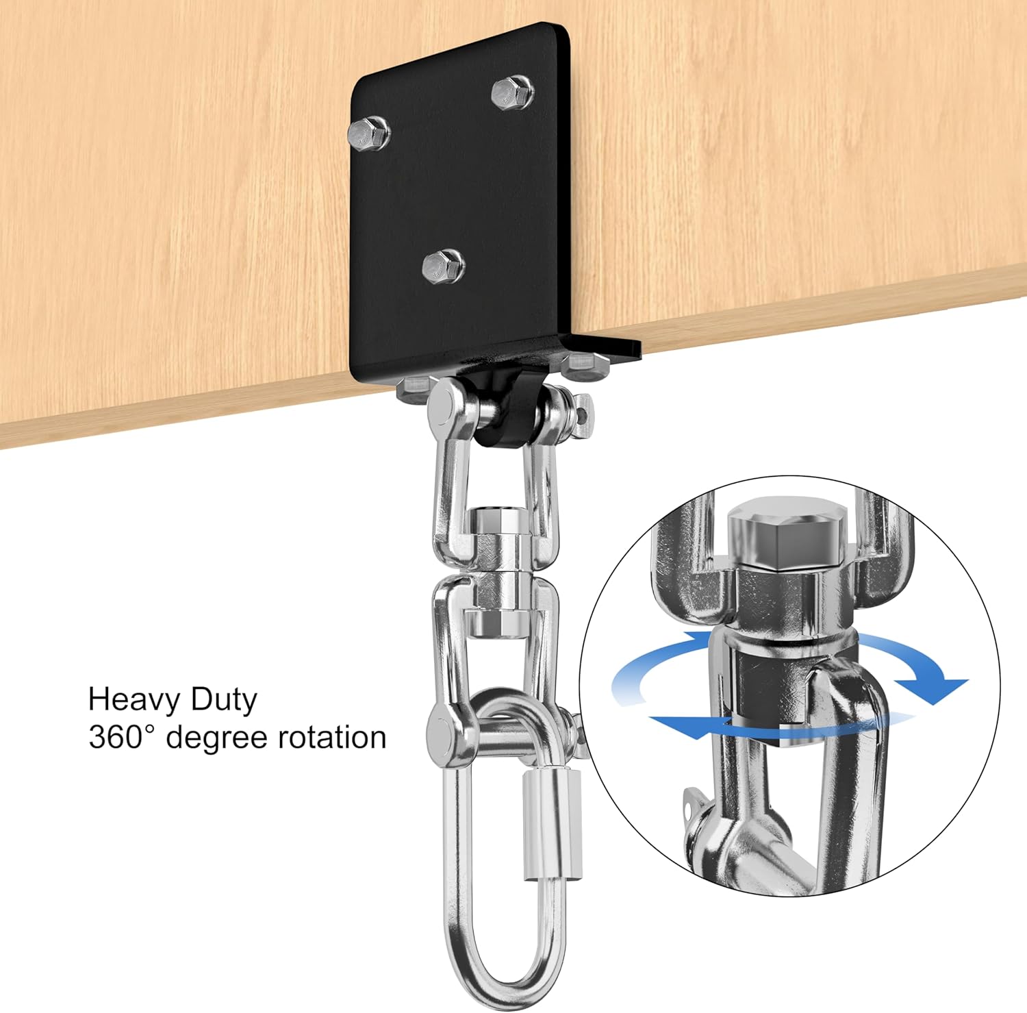 Heavy Bag Hanger for Beam Mount 360° Rotation Boxing Ceiling I-Beam Punching Hooks Fit Hanging Bags and Swings (700 LB Capacity) - - Image 3