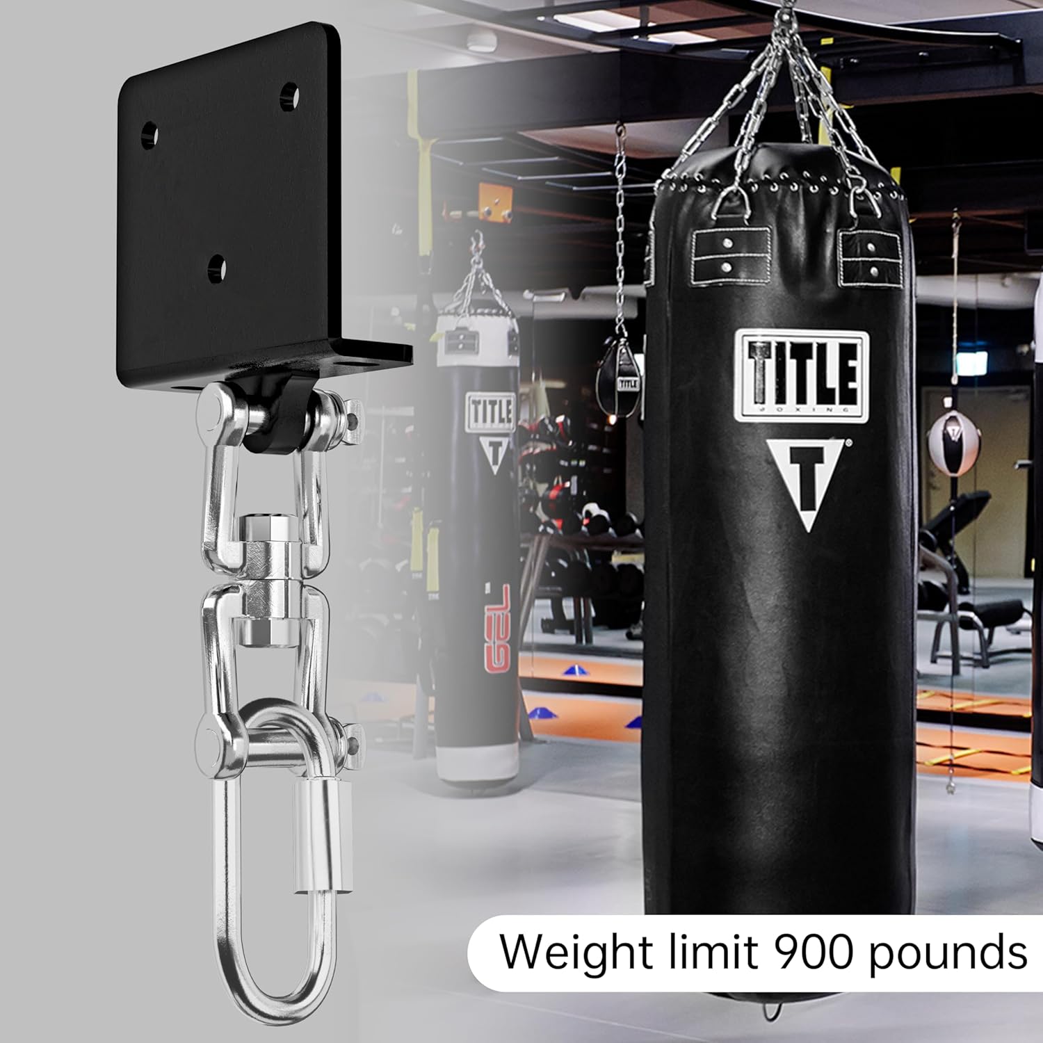 Heavy Bag Hanger for Beam Mount 360° Rotation Boxing Ceiling I-Beam Punching Hooks Fit Hanging Bags and Swings (700 LB Capacity) - - Image 5