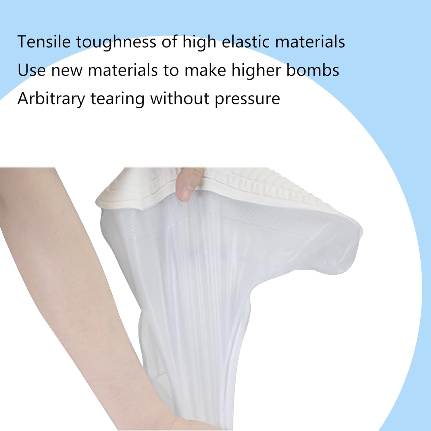Rain Boot Waterproof Shoes Covers, Sand Control Non-Slip Shoe Cover Galoshes, PVC Rubber Sole Reusable Snow Boots Overshoes for Cycling Outdoor Camping Fishing Garden Travel (XXL, Transparent) - Image 5