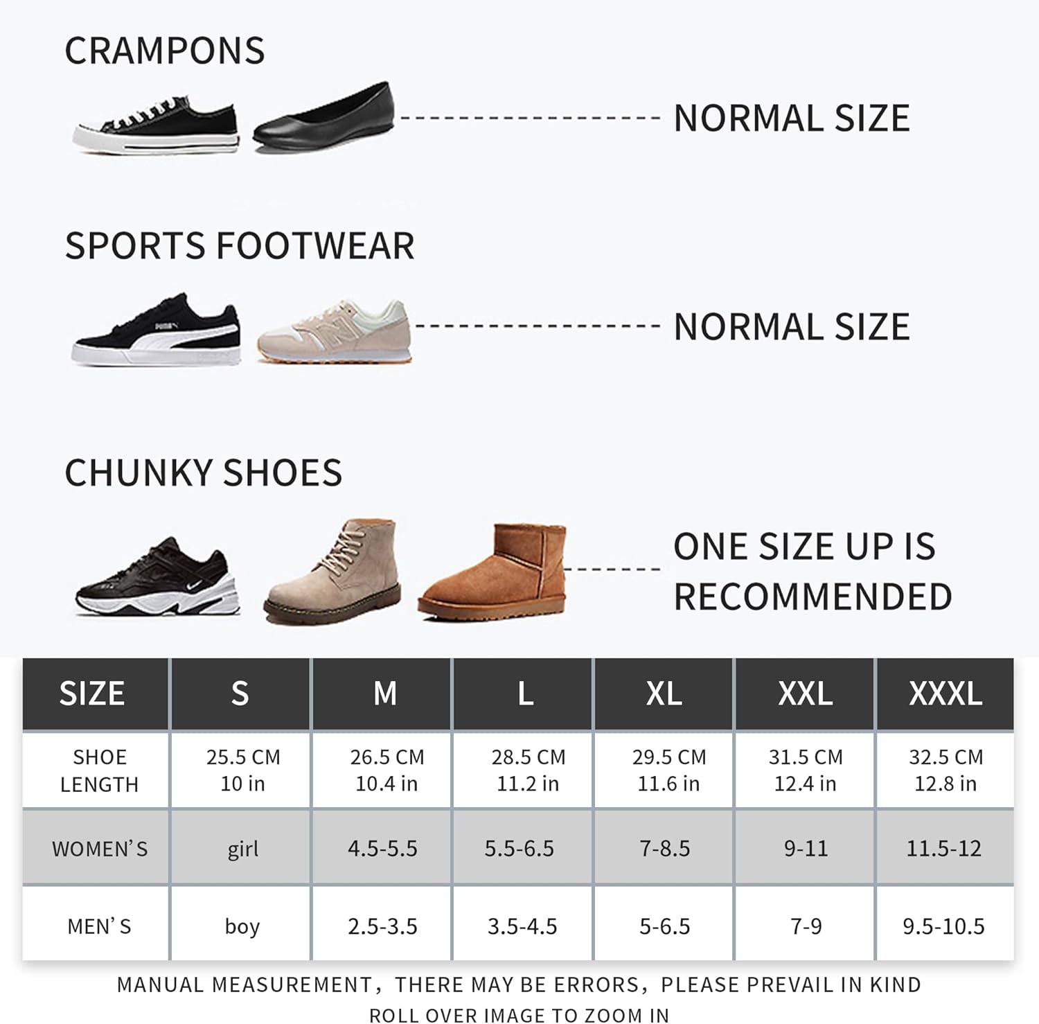 Waterproof Rain Shoe Cover Reusable Non-Slip Rainproof Boot Covers with Zipper Slip Resistance Overshoes Mud Snow Protector Hiking Climbing Camping Outdoor Sports Travel White X-Large - Image 2