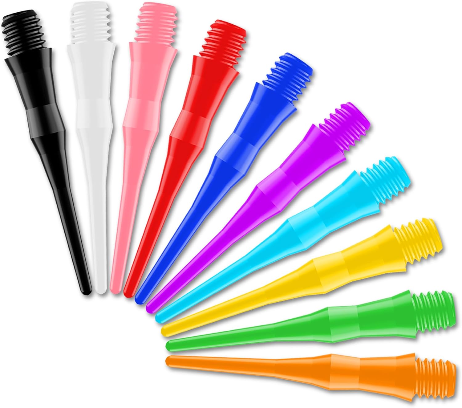 2BA Thread Soft Tip Dart Points 500 Pack, 10 Colors, Plastic Tips Replacement,Darts Accessories 500pcs - - Image 1