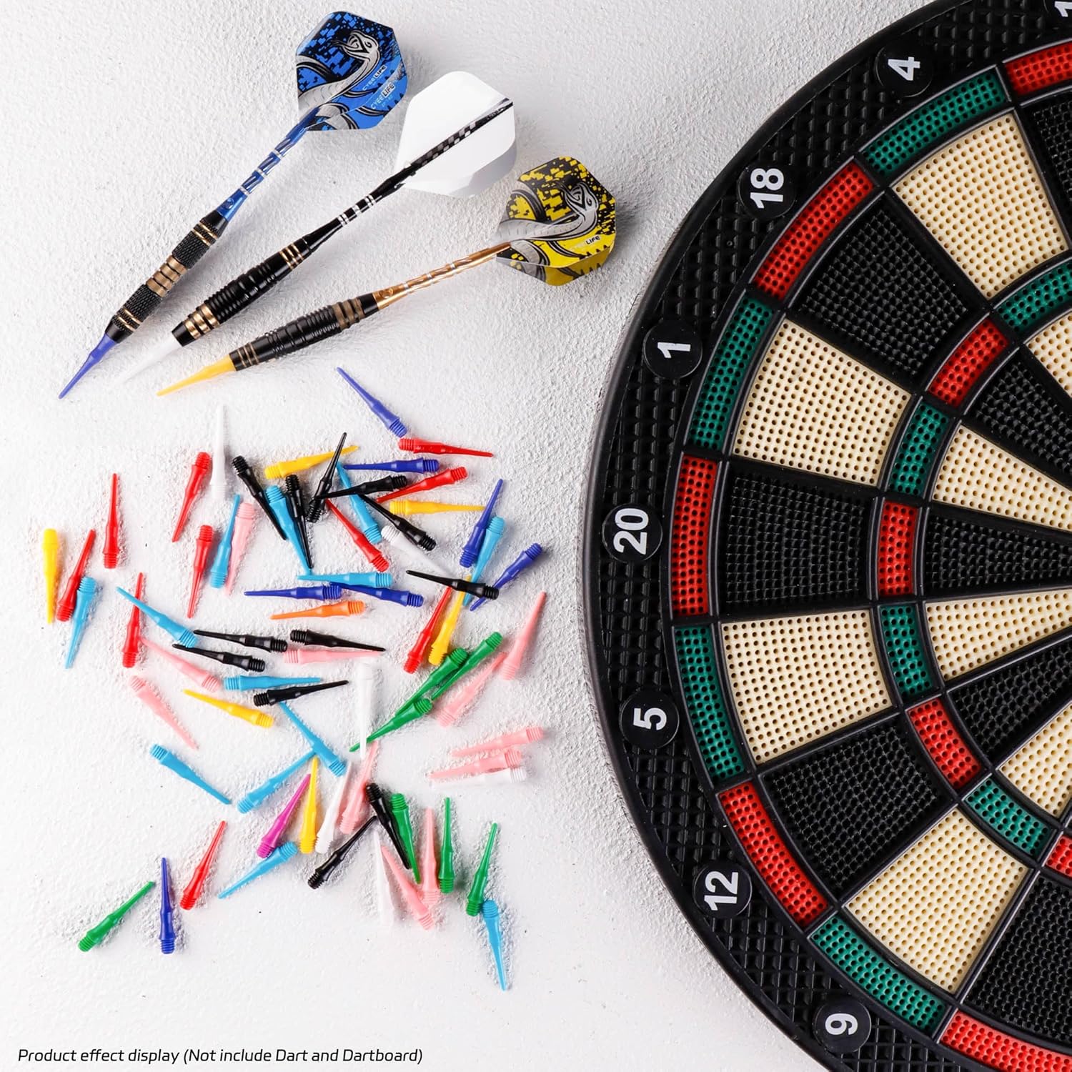 2BA Thread Soft Tip Dart Points 500 Pack, 10 Colors, Plastic Tips Replacement,Darts Accessories 500pcs - - Image 3