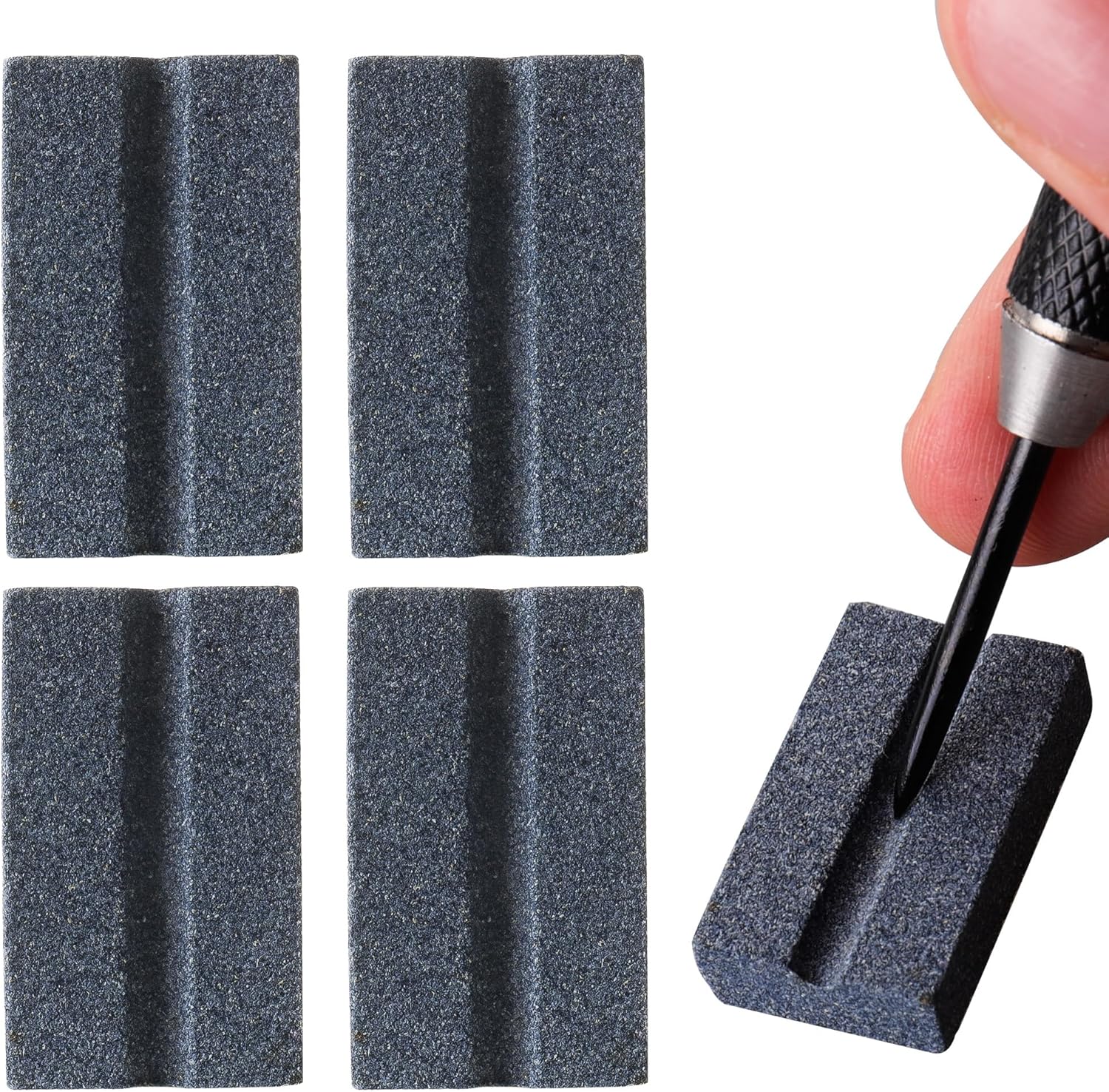 Darts V-Sharp Sharpening Stone,Dart Sharpener,Easy polishing and deburring, Long-Lasting Sharpness,Dart Accessories (4 Pack) - - Image 1