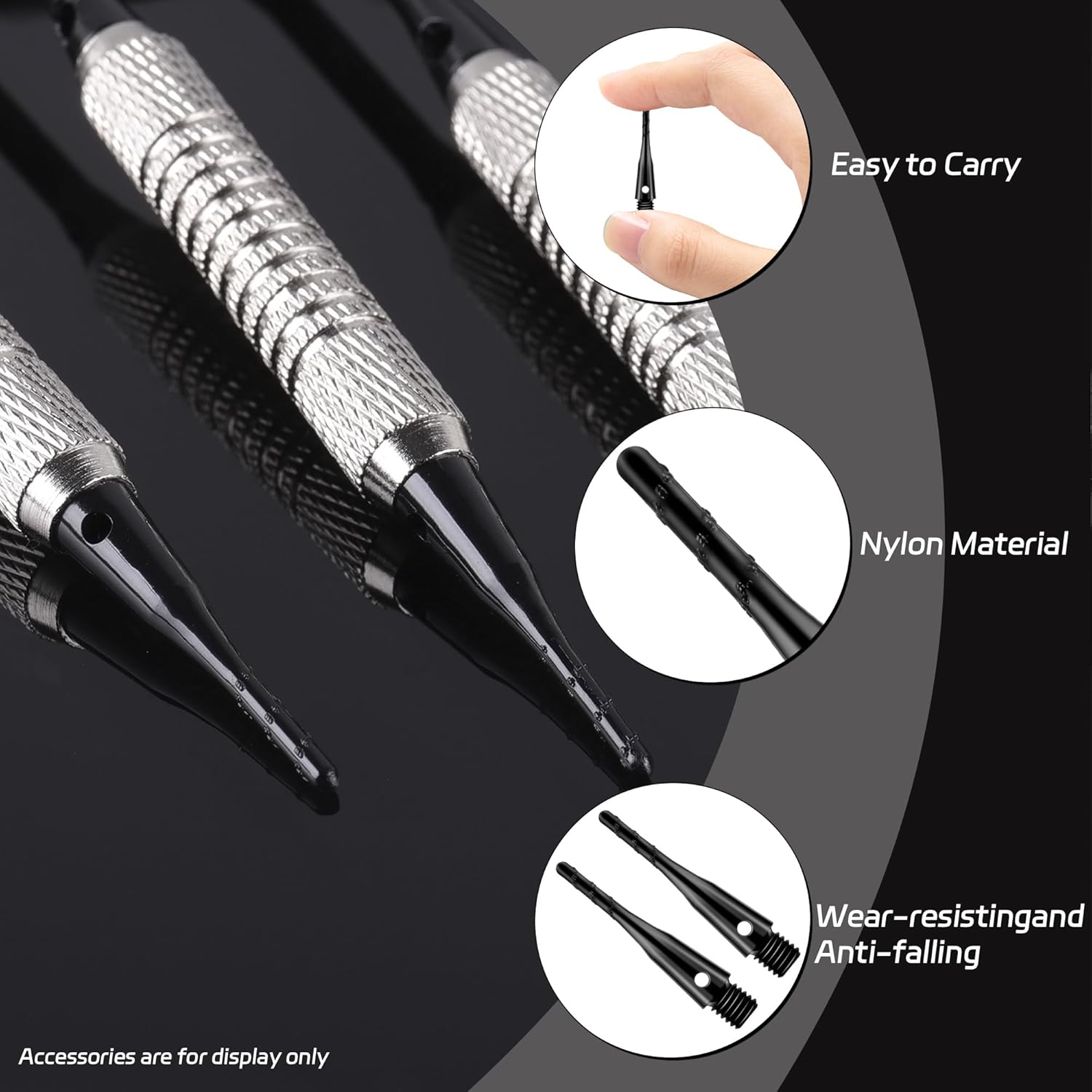 Darts Soft Tip,2BA Thread Tip Dart Point 200 Pack, Plastic Points, Sets, Accessory - - Image 4