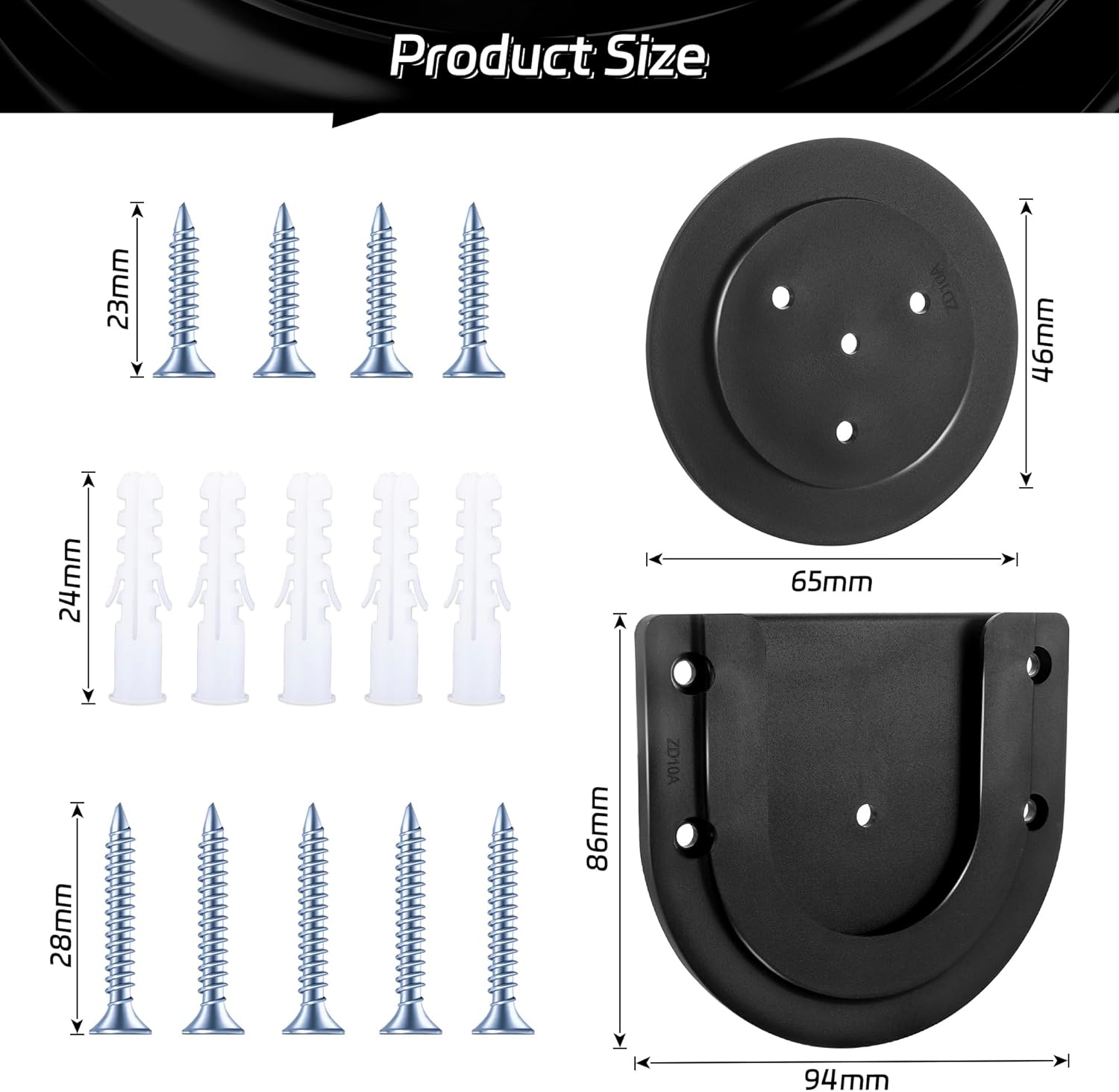 Dartboard Mounting Bracket,Dartboard Bracket Hanging Dartboards Professional,Black Black O Shaped - Image 2