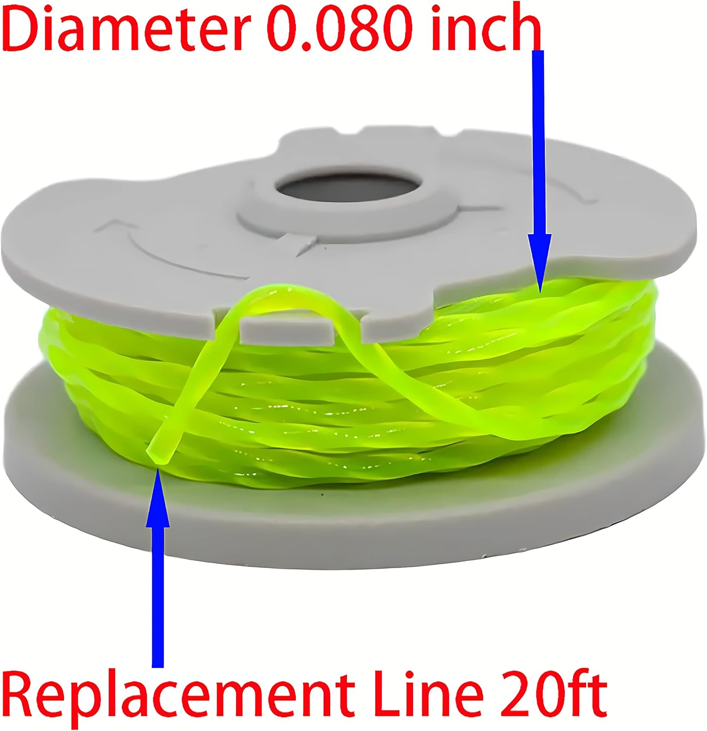 WA0014 Trimmer Line Replacement, for Worx WG168 WG184 WG190 WG191 Weed Eater String Edger - 20 ft 0.080