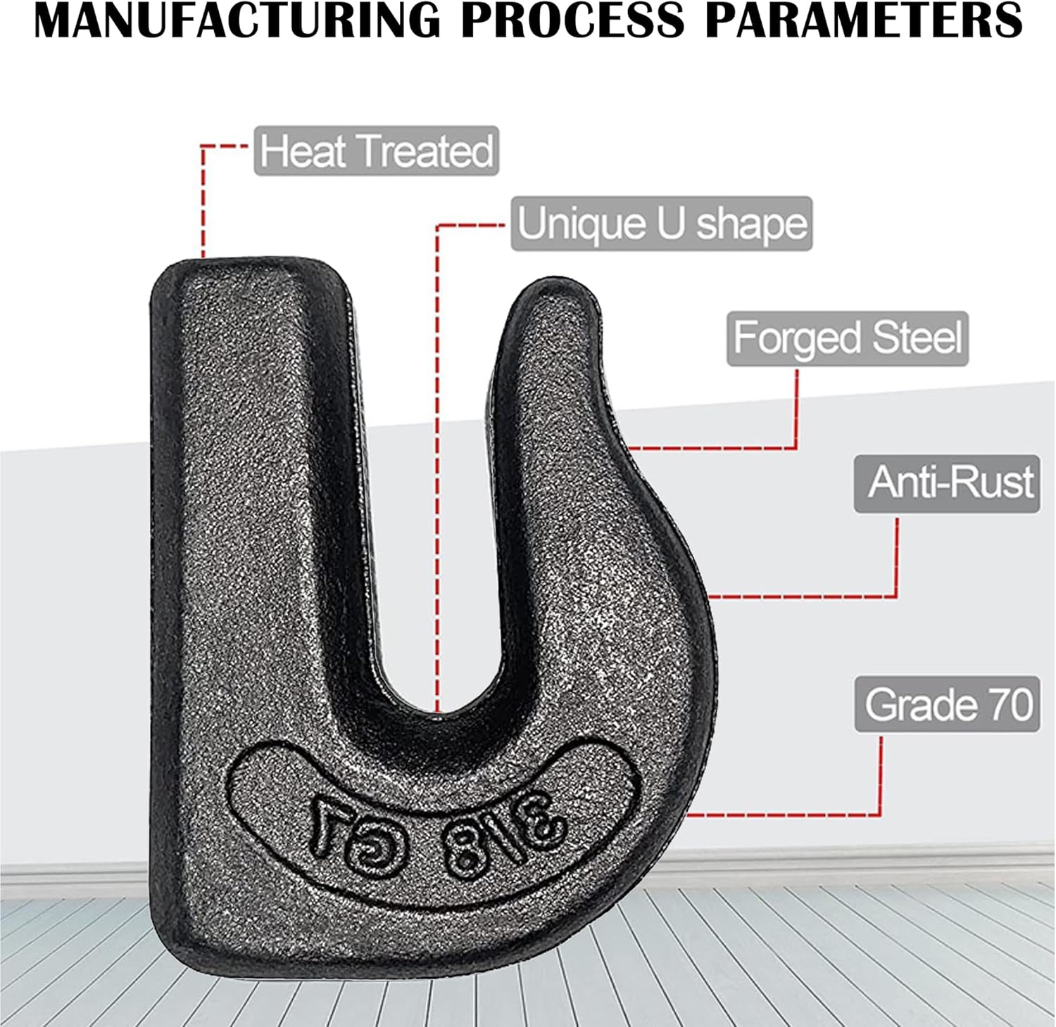 Weld On Grab Chain Hook,3/8