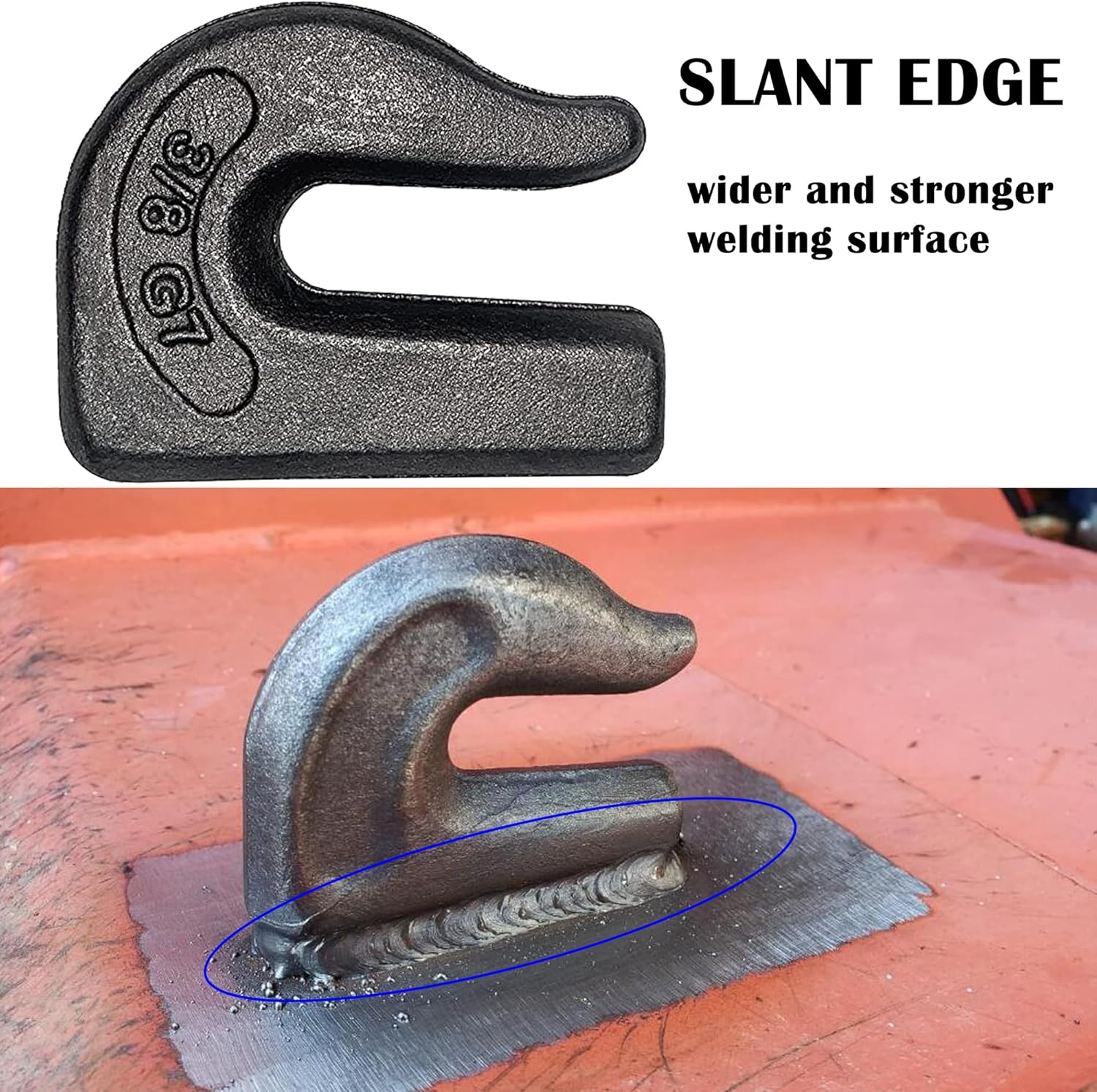 Weld On Grab Chain Hook,3/8