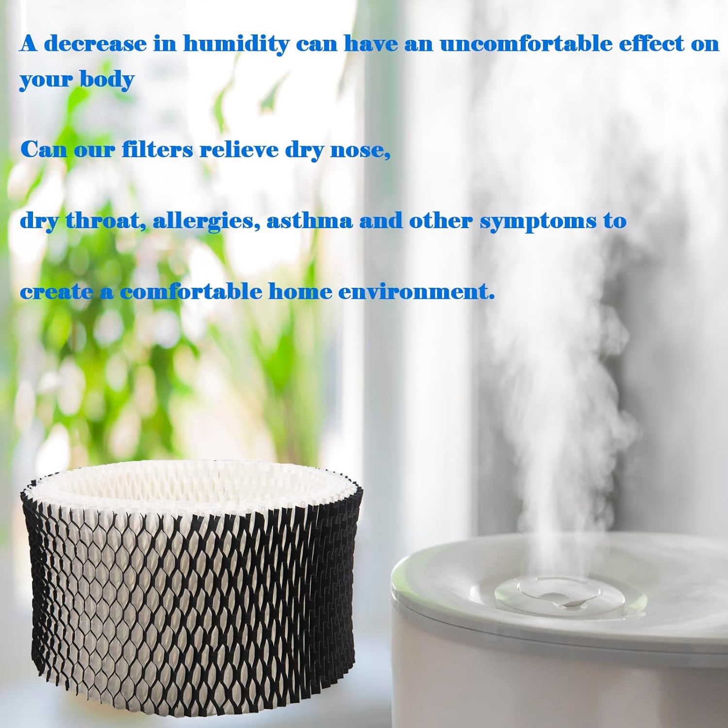 HWF62 Humidifier Filter Replacement, Compatible with for HWF62CS HWF62D SF212, Fits Sunbeam Models SCM1100, SCM1701, SCM1702, SCM1762(4 Pcs) - - Image 5