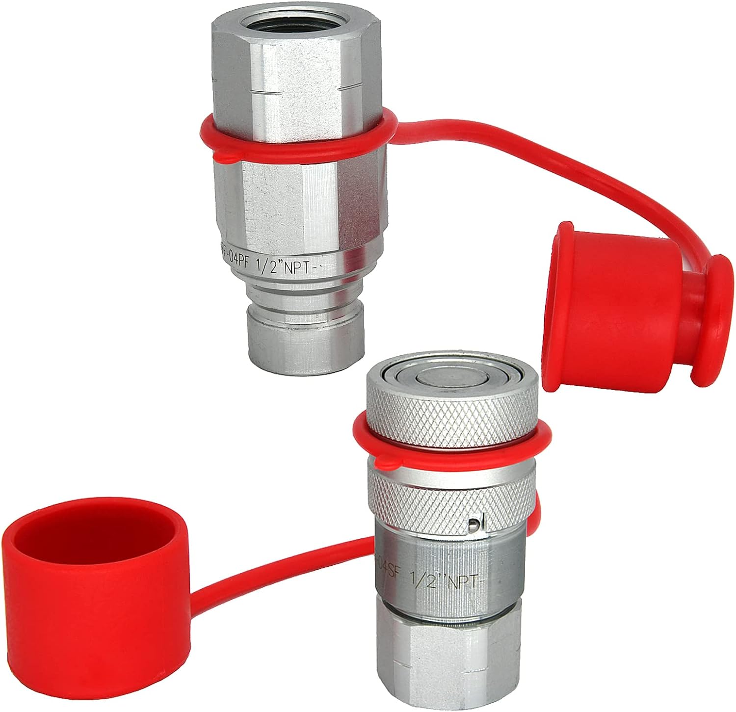 Flat Face Hydraulic Couplers,1/2