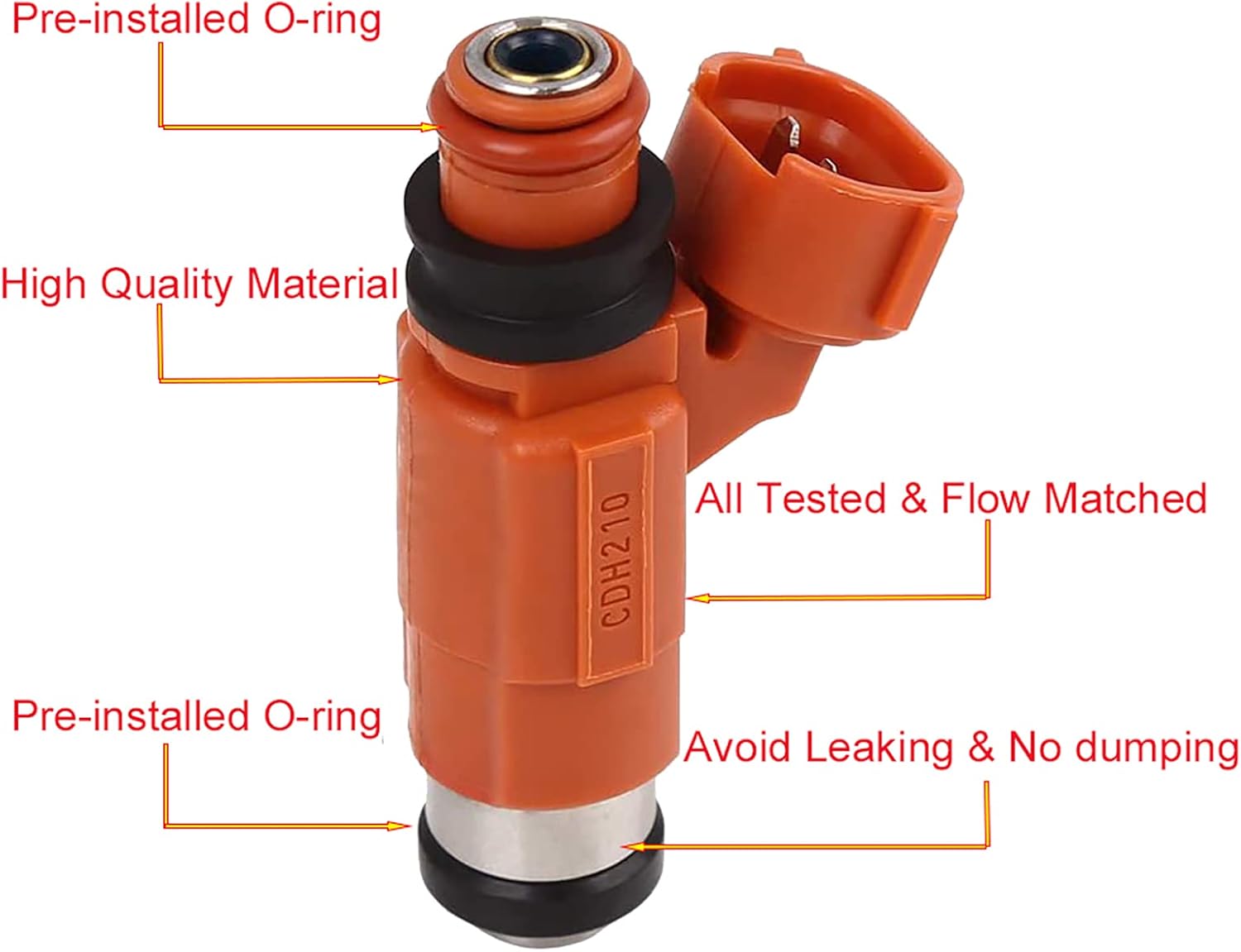 CDH210 OE Fuel Injectors - 68V8A3600000,For 1999-2015 Yama-ha Outboard 115HP Mitsubishi Eclipse INP-771 842-1223 - Image 3
