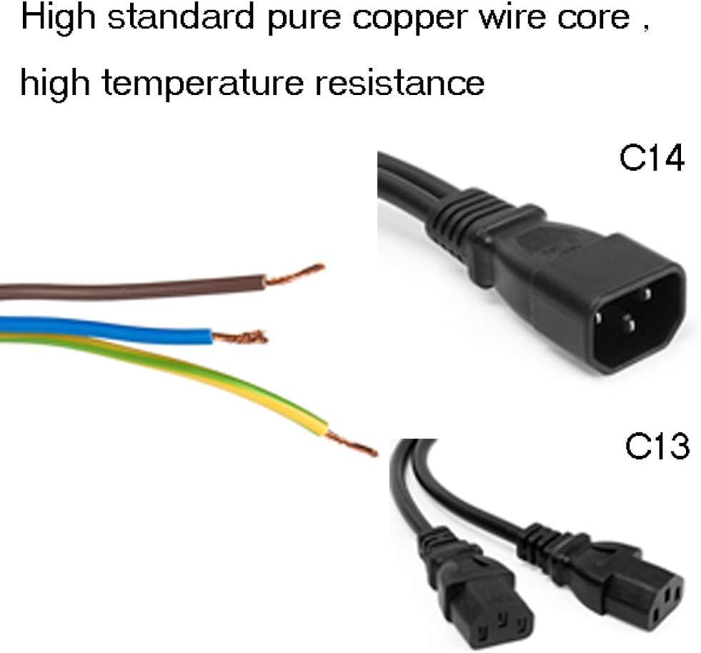 UPS Server Y Splitter C14 to 2 x C13 Power Extension Cable - Image 2