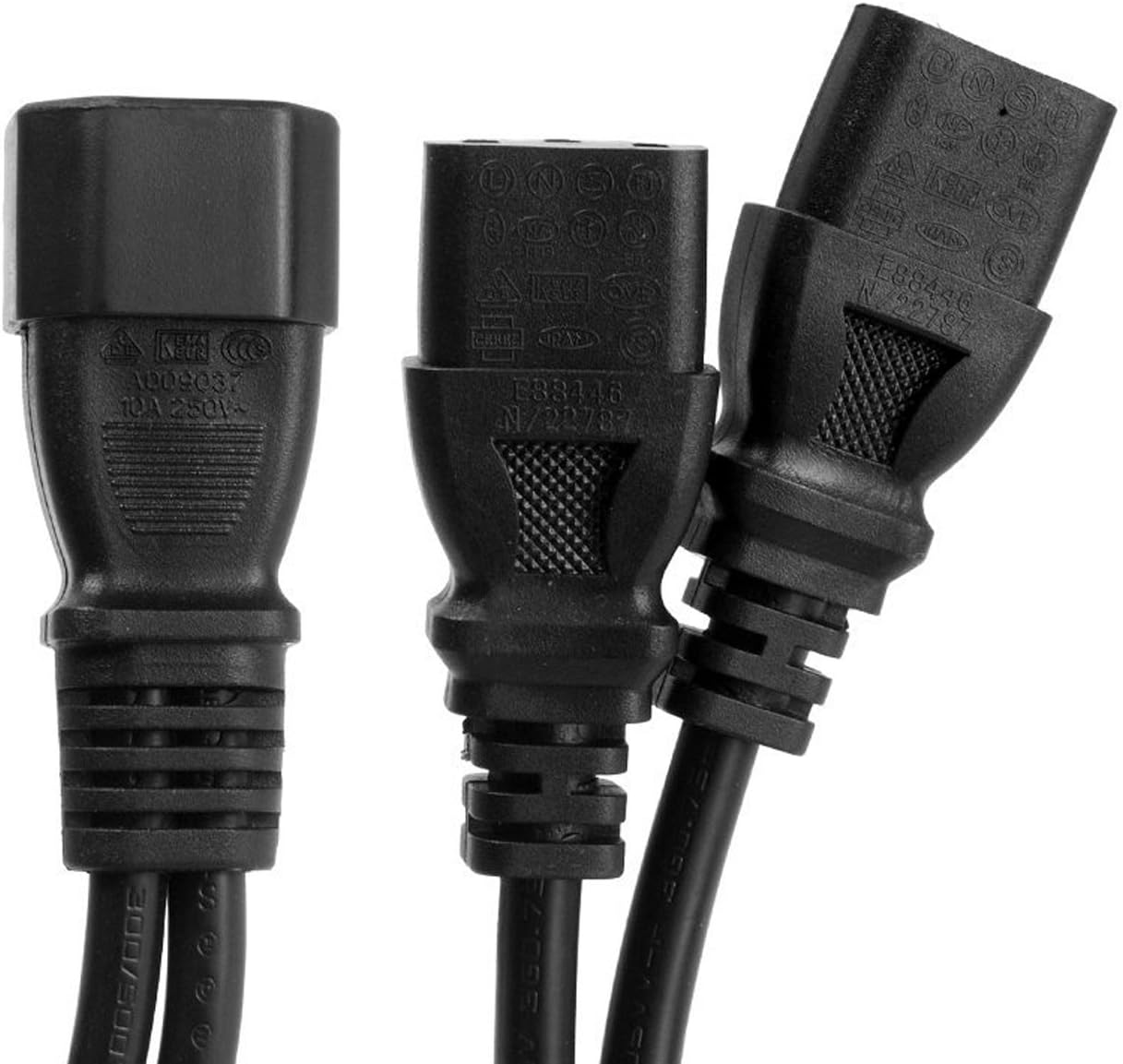 UPS Server Y Splitter C14 to 2 x C13 Power Extension Cable - Image 3