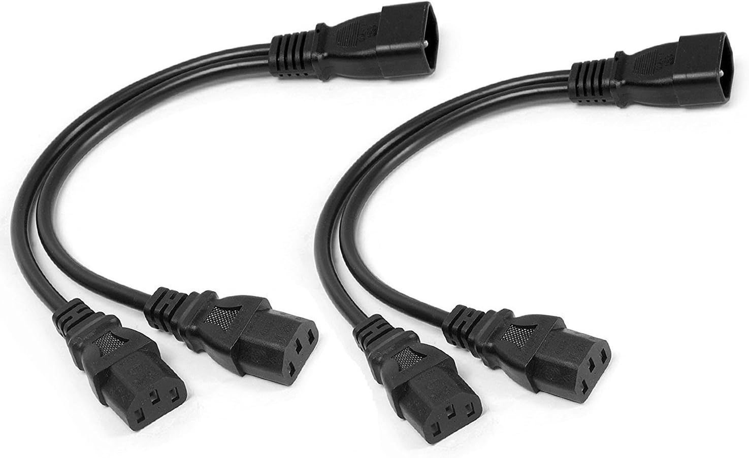 2Pack UPS Server Y Splitter C14 to 2 x C13 Power Adapter Cable Cord - Image 1