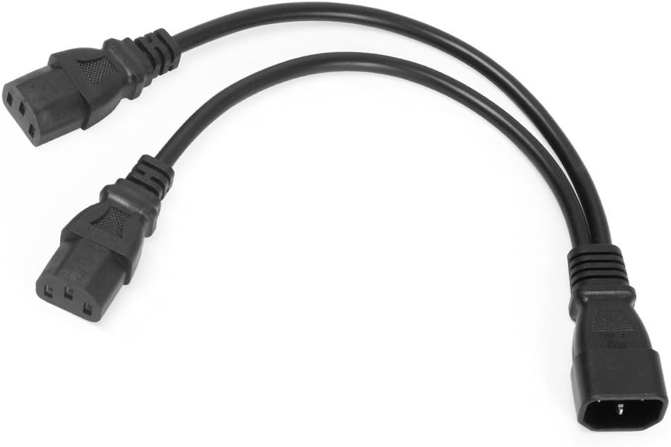 2Pack UPS Server Y Splitter C14 to 2 x C13 Power Adapter Cable Cord - Image 6