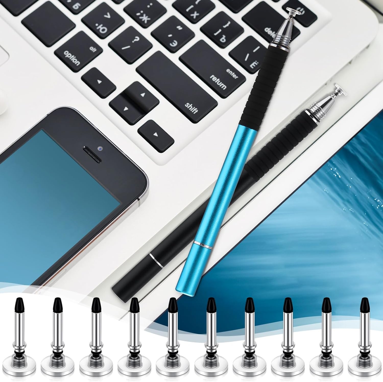 36 Pieces Stylus Pen Tips Replacement Only High Precision Replaceable Disc Tops Universal Round Shape Penpoint for Touch Screen Devices Daily Using Supplies - - Image 4