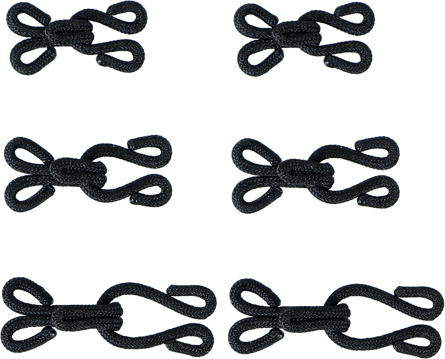 30 Pcs Sewing Hook and Eye Closure Fur Hooks Eyes for Crafts Clothing Locks Bras Coats DIY Craft Projects Pet (Black) BLACK - Image 1
