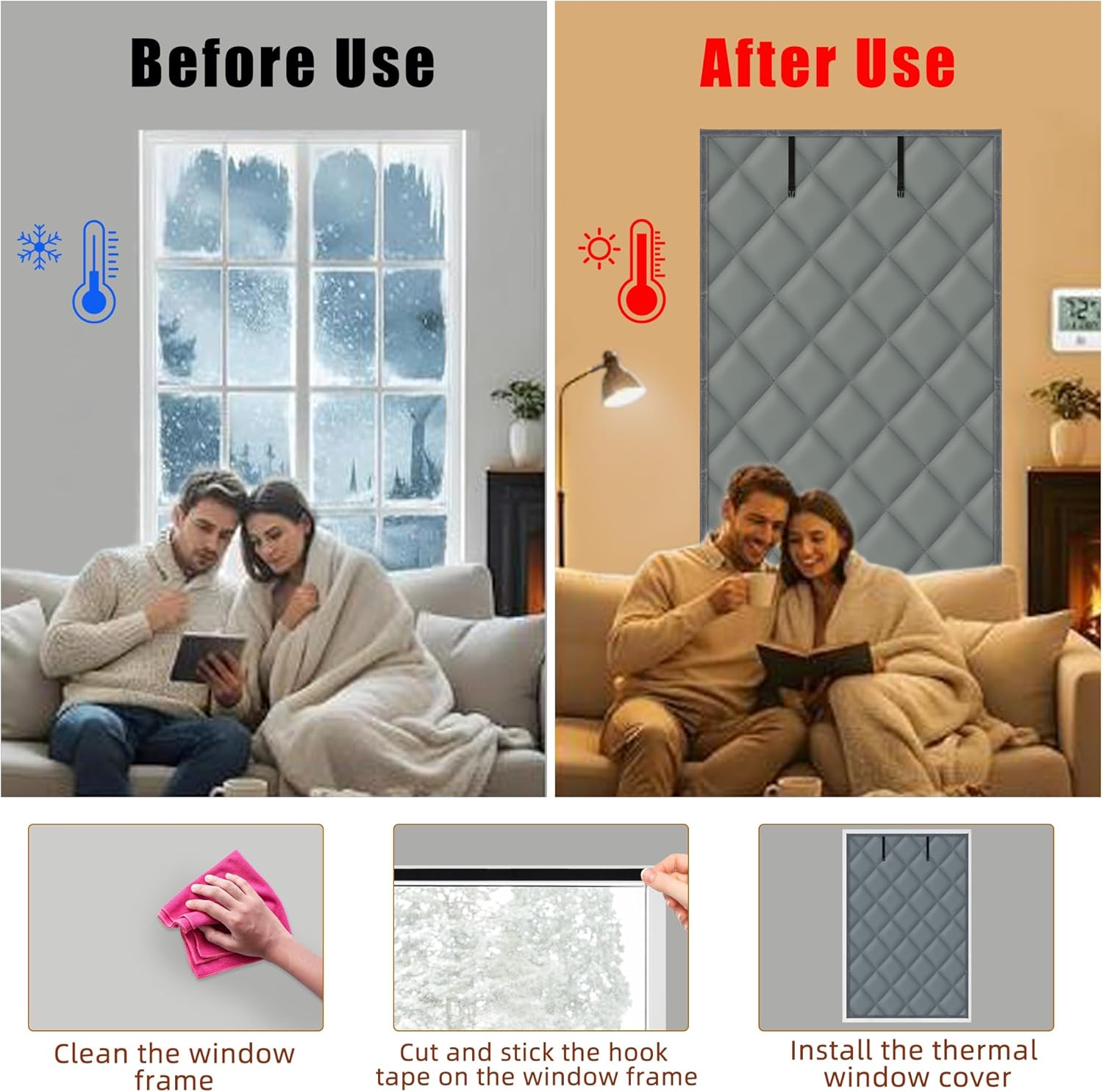 Window Insulation Kit for Winter, 3 Layer 26