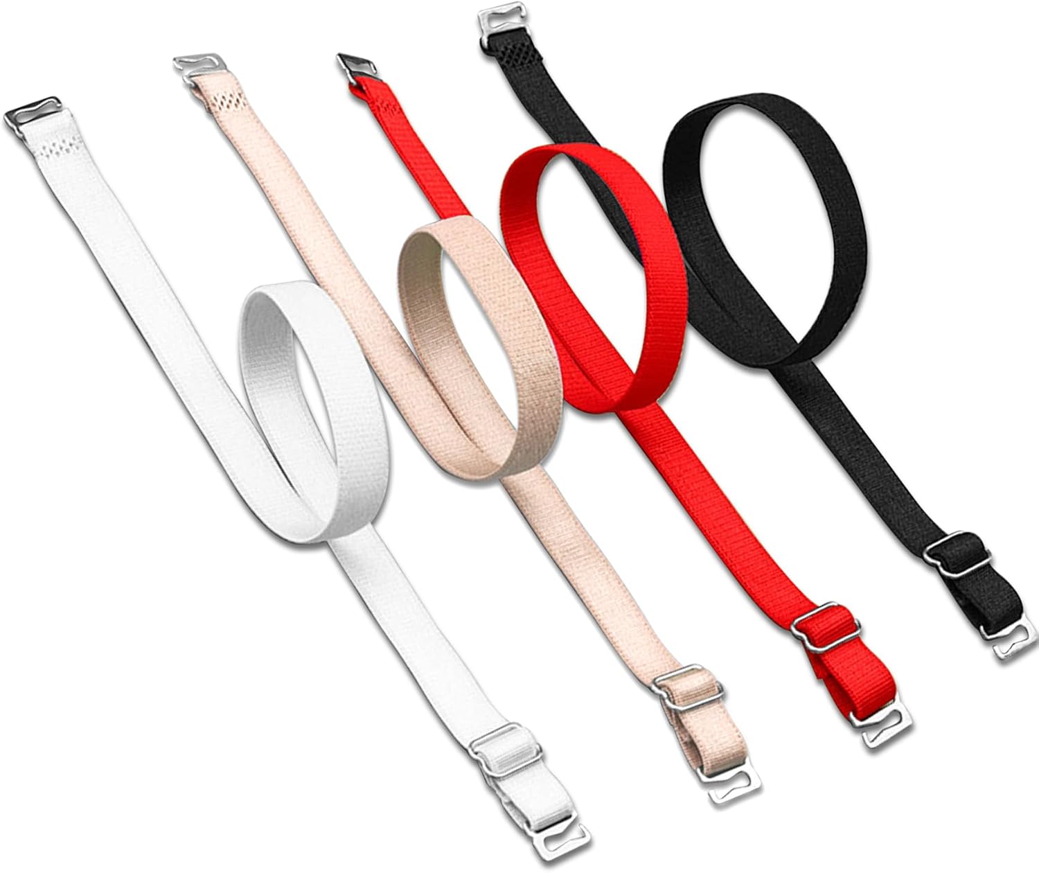 Elastic Adjustable Removable Lingerie Straps 10mm Width Cotton Replacement Sexy Bra Shoulder Strap Apricot+black+white+red - Image 1