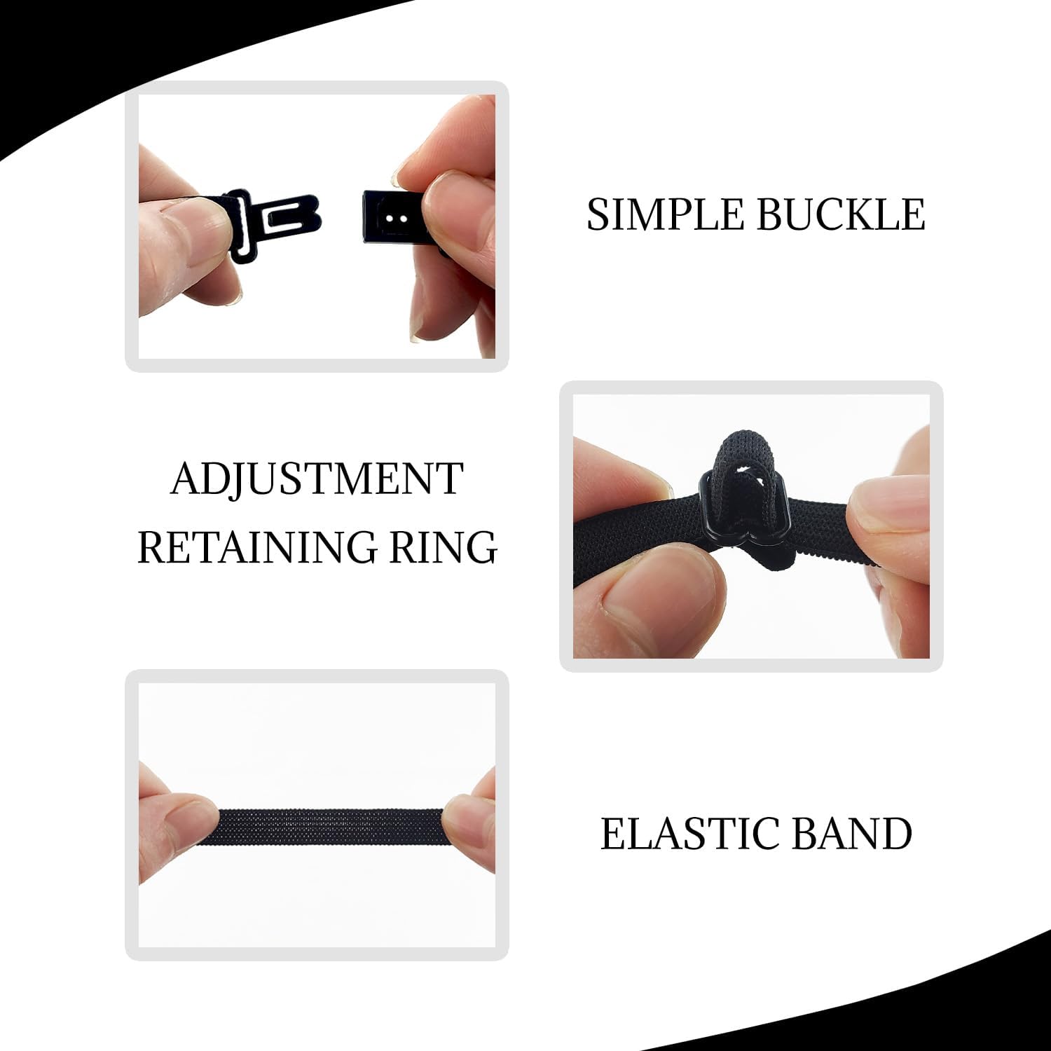 Boys Pre-Tied Adjustable Necktie, Design for Kids & Teens, School Uniform Tie Wedding Graduation Formal Wear(Black) - Image 3