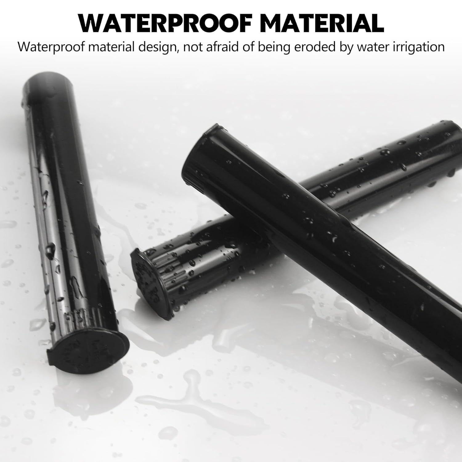 116mm 6pcs Waterproof Cigarette Storage Tubes Squeeze Bottles with Caps Airtight Sealing Plastic Container Protect Pre-Roll Cigarettes Cigarillos (Black) - Image 3