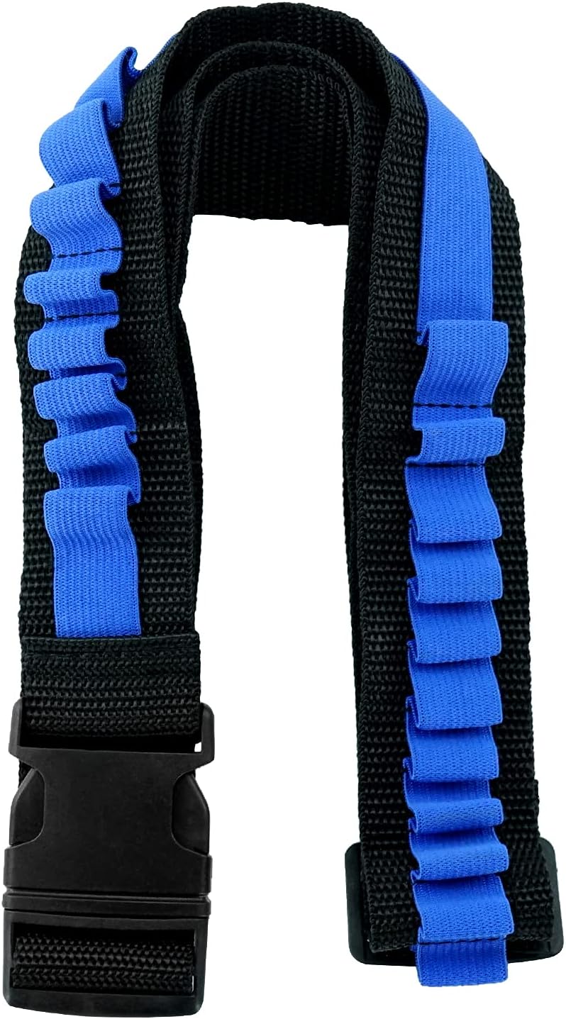 Bandolier Toy Gun Soft Bullets Shoulder Strap Adjustable Clip Darts Ammo Storage Belt Compatible for Nerf Blasters Black Blue - Image 1