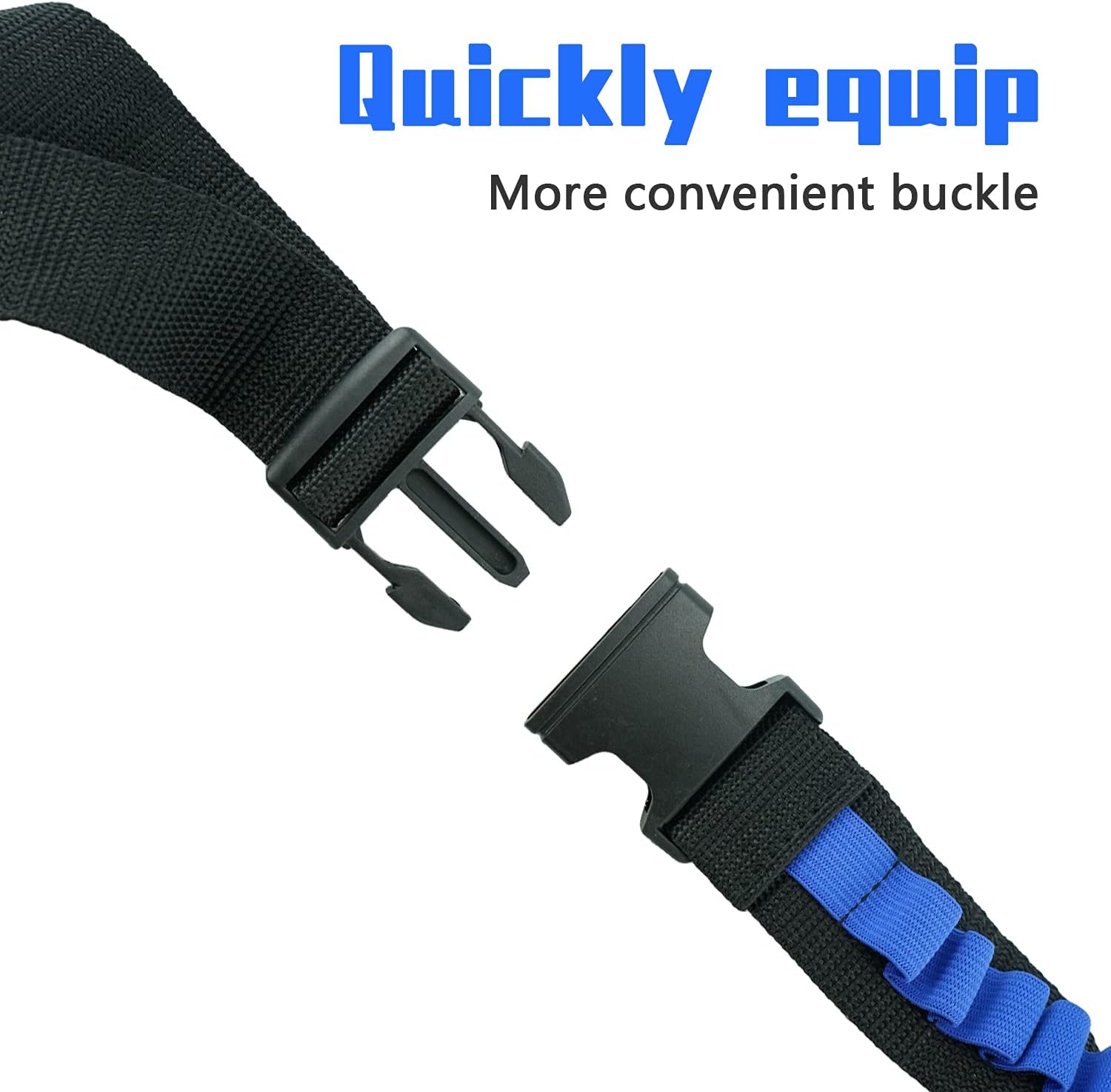 Bandolier Toy Gun Soft Bullets Shoulder Strap Adjustable Clip Darts Ammo Storage Belt Compatible for Nerf Blasters Black Blue - Image 5