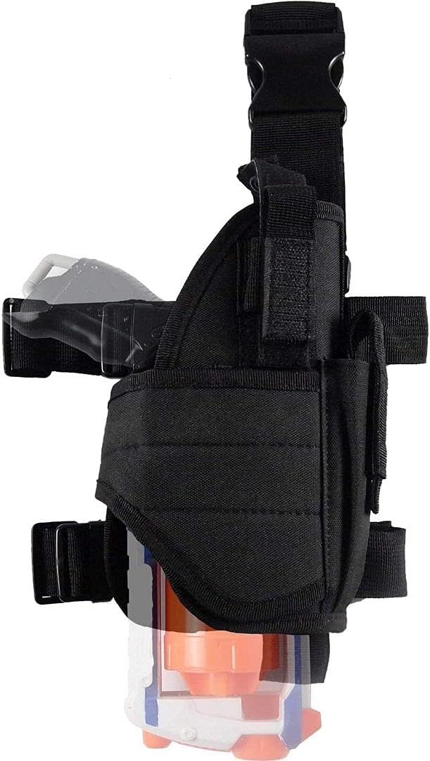 Adjustable Tactical Leg Holster Compatible for Nerf Elite Series Blaster(Black) Black - Image 1