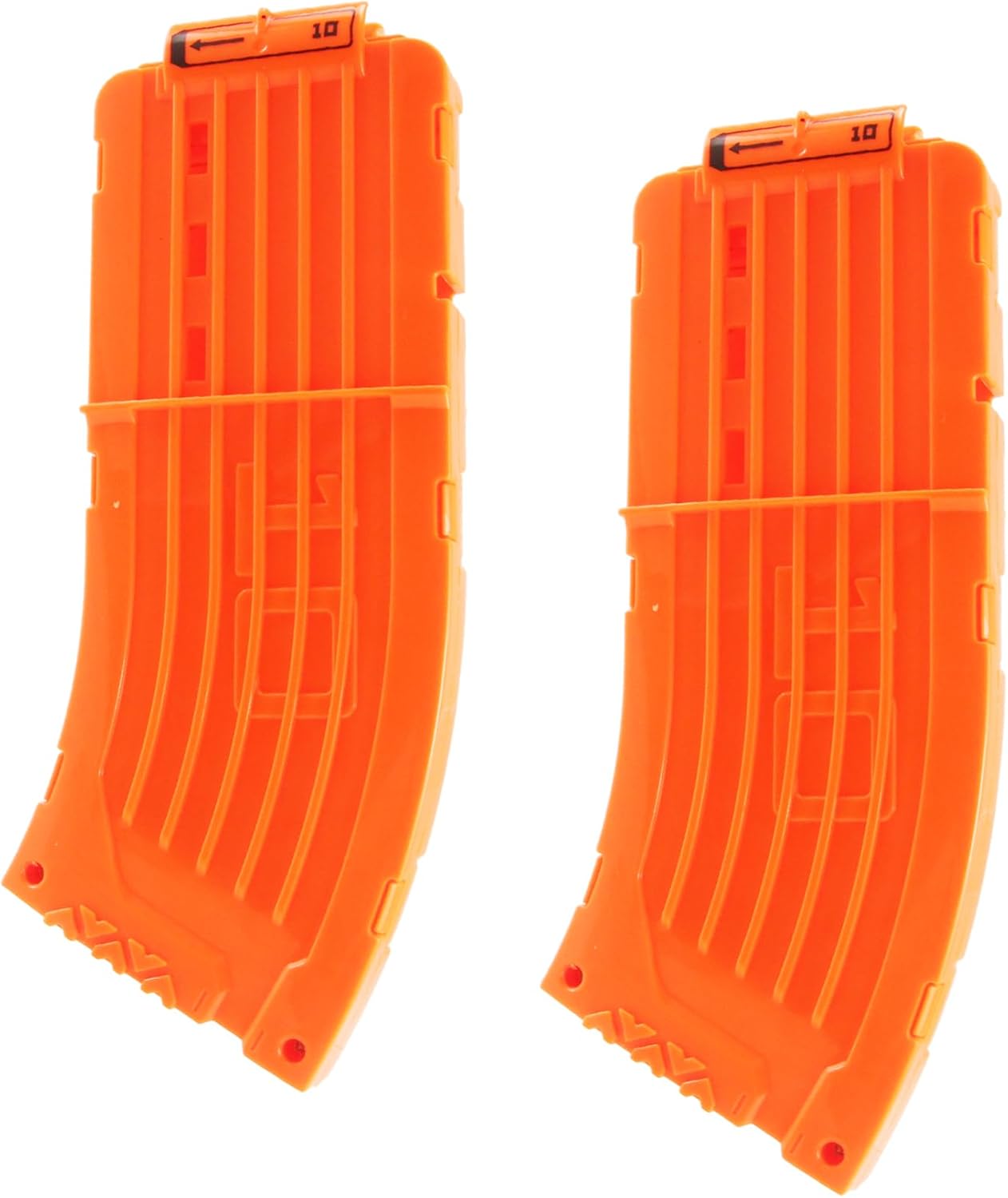 10 Darts Curved Magazine Quick Reload Clip Compatible for Nerf Elite (Orange, 2Pcs) 2pcs Orange - Image 1
