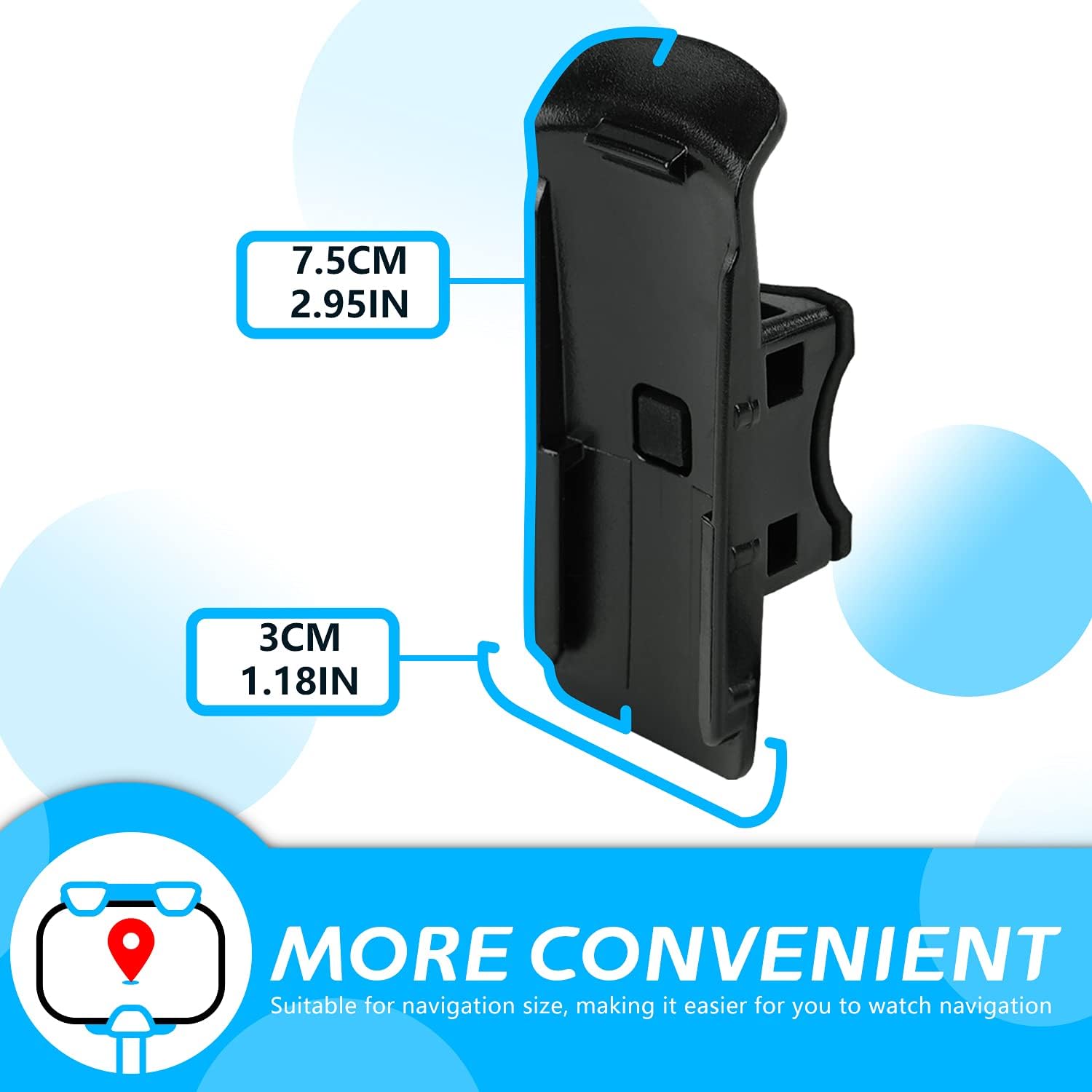 Bicycle/Bike Motor Cart Handlebar Mount Holder Compatible for Garmin eTrex 10 20 20x 30 30x / Touch 25 35 35t GPSMAP 62 62S 62ST 62SC Rino Handheld GPS - Image 2