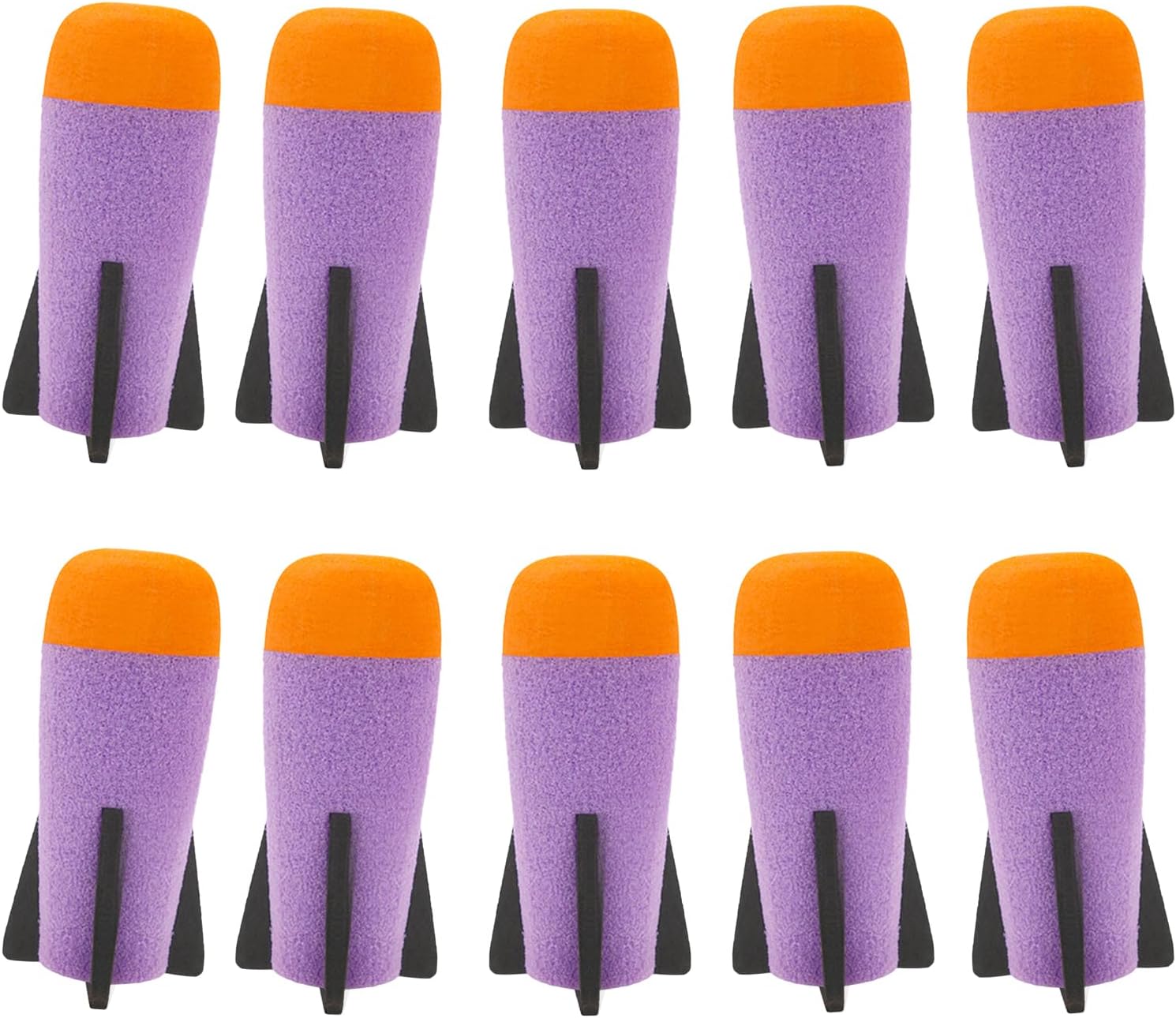 Missile Filled Foam Rocket Launcher Compatible for Nerf N-Strike Elite Series 10pcs,purple - Image 1