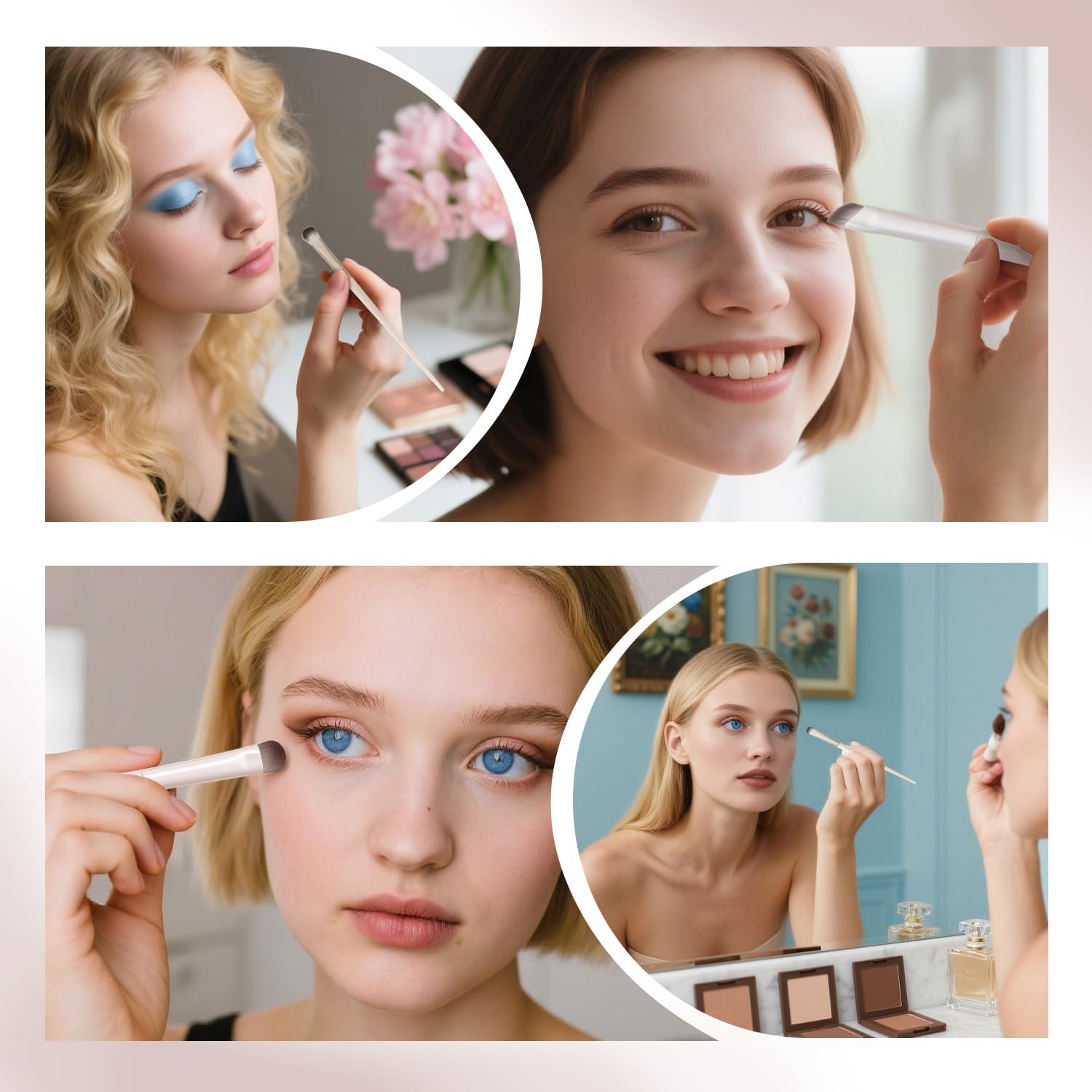 6Pcs Eye Makeup Brush Set, Soft Hairs Eyeshadow Kit, Professional Eyes for Concealer Eyebrows Eyeliner Highlighter with Snap-On Case, Beginner Friendly - Image 6